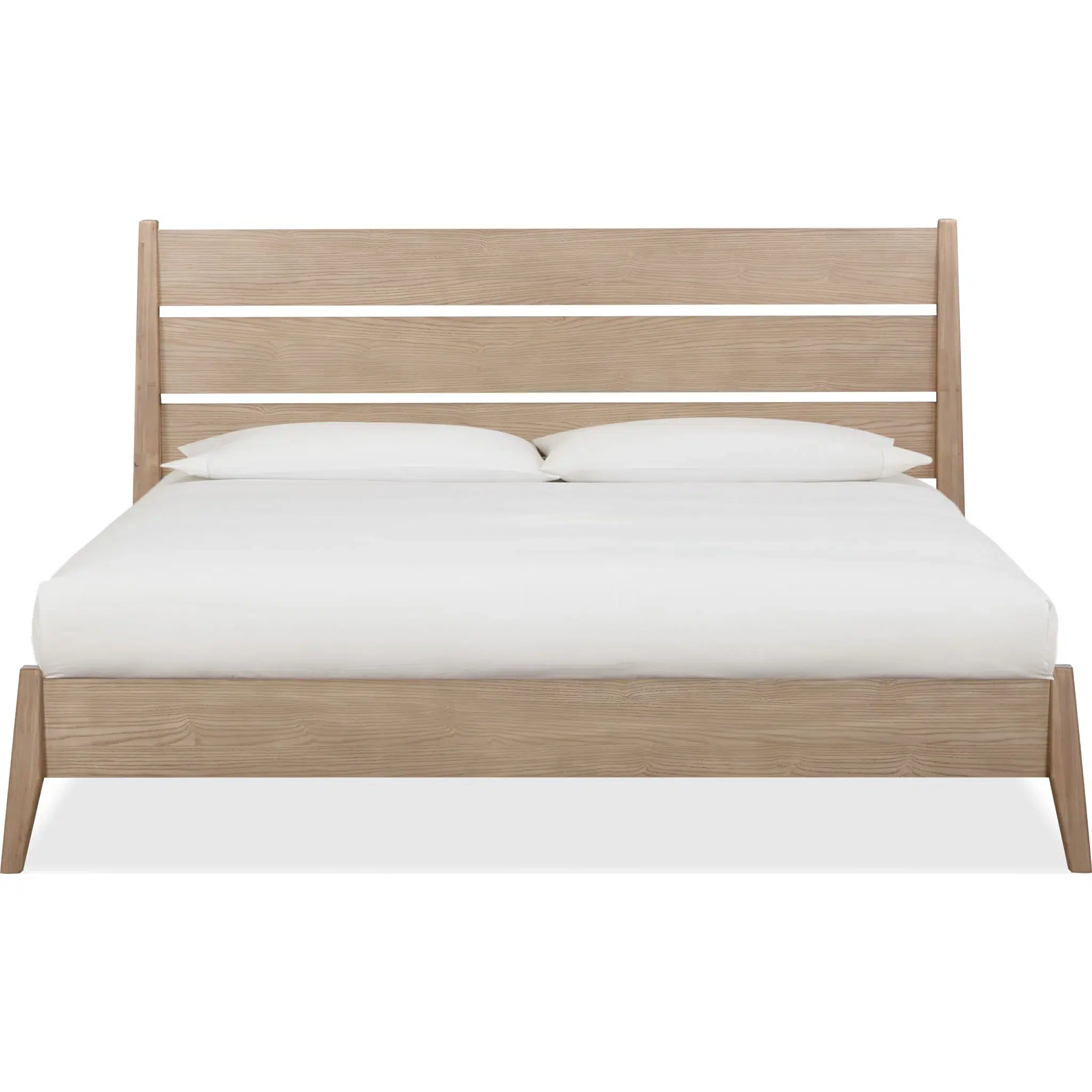 Sumire Slatted Natural Ash Wood Platform Bed - Image 3