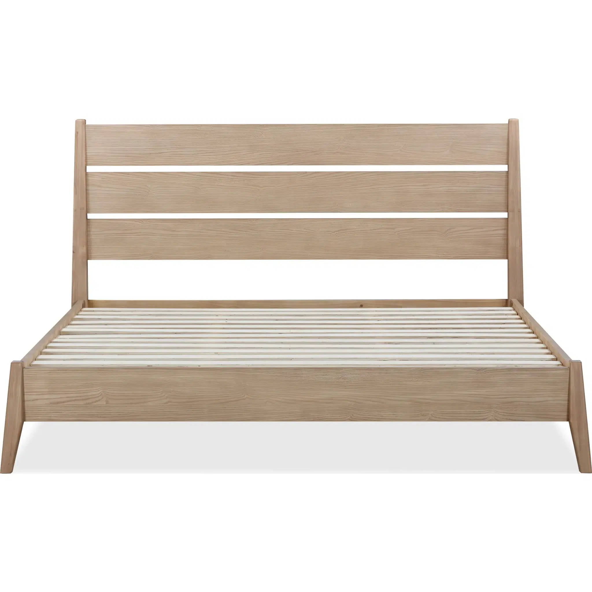 Sumire Slatted Natural Ash Wood Platform Bed - Image 5