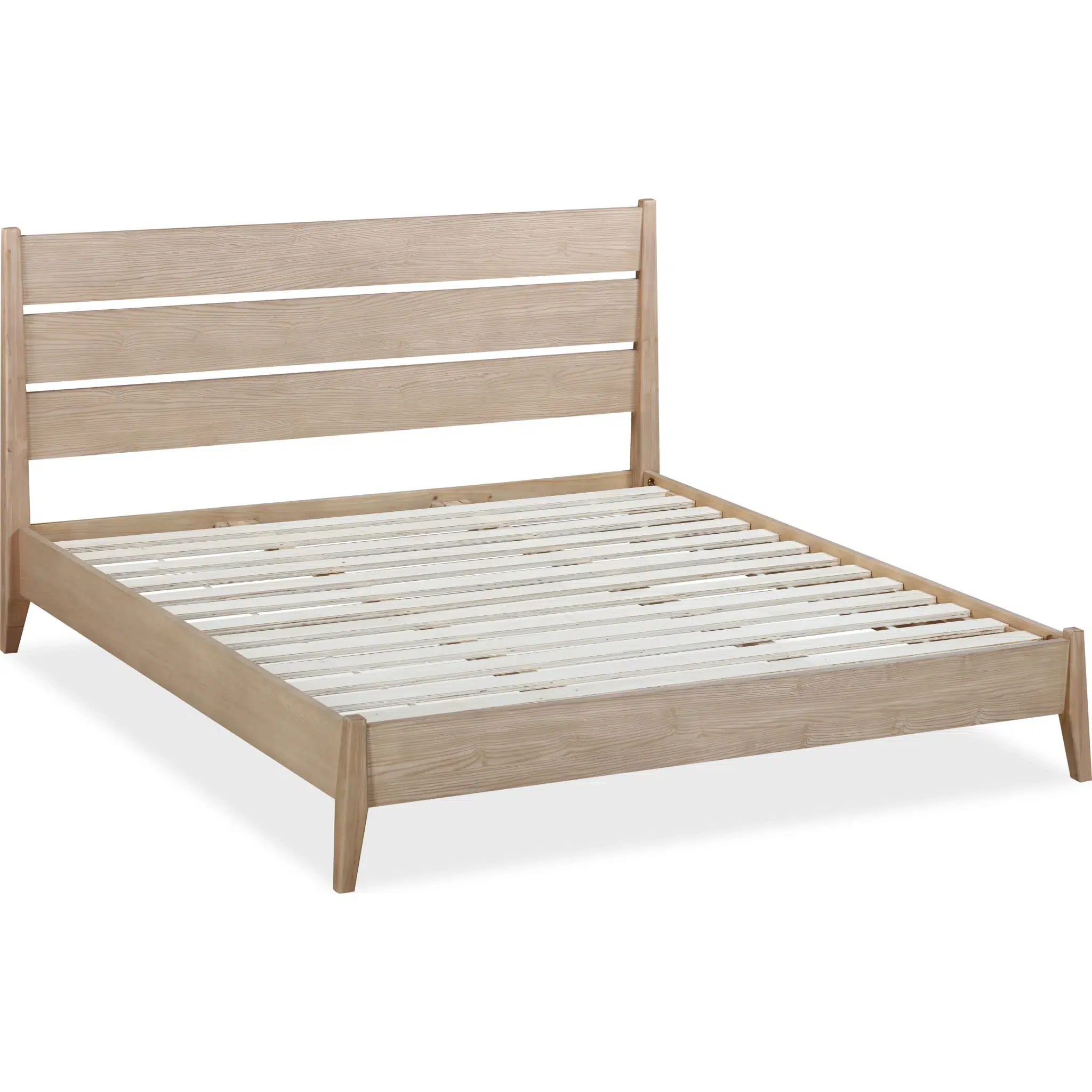 Sumire Slatted Natural Ash Wood Platform Bed - Image 6