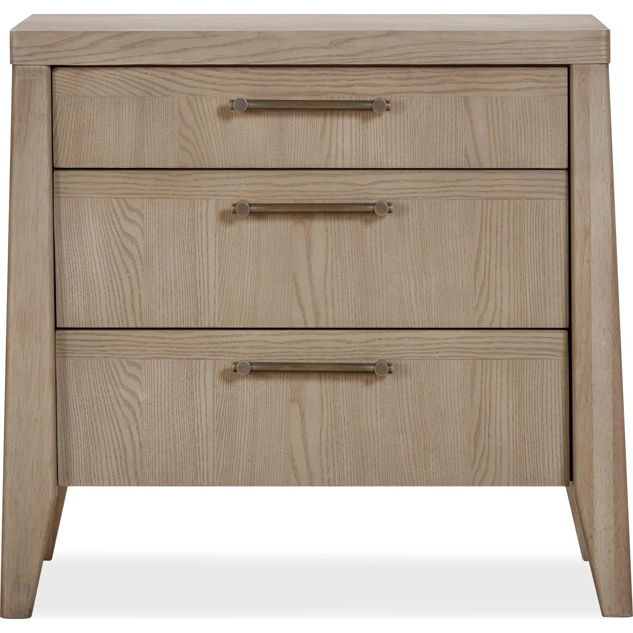 Sumire Three Drawer Natural Ash Wood Nightstand - Image 3