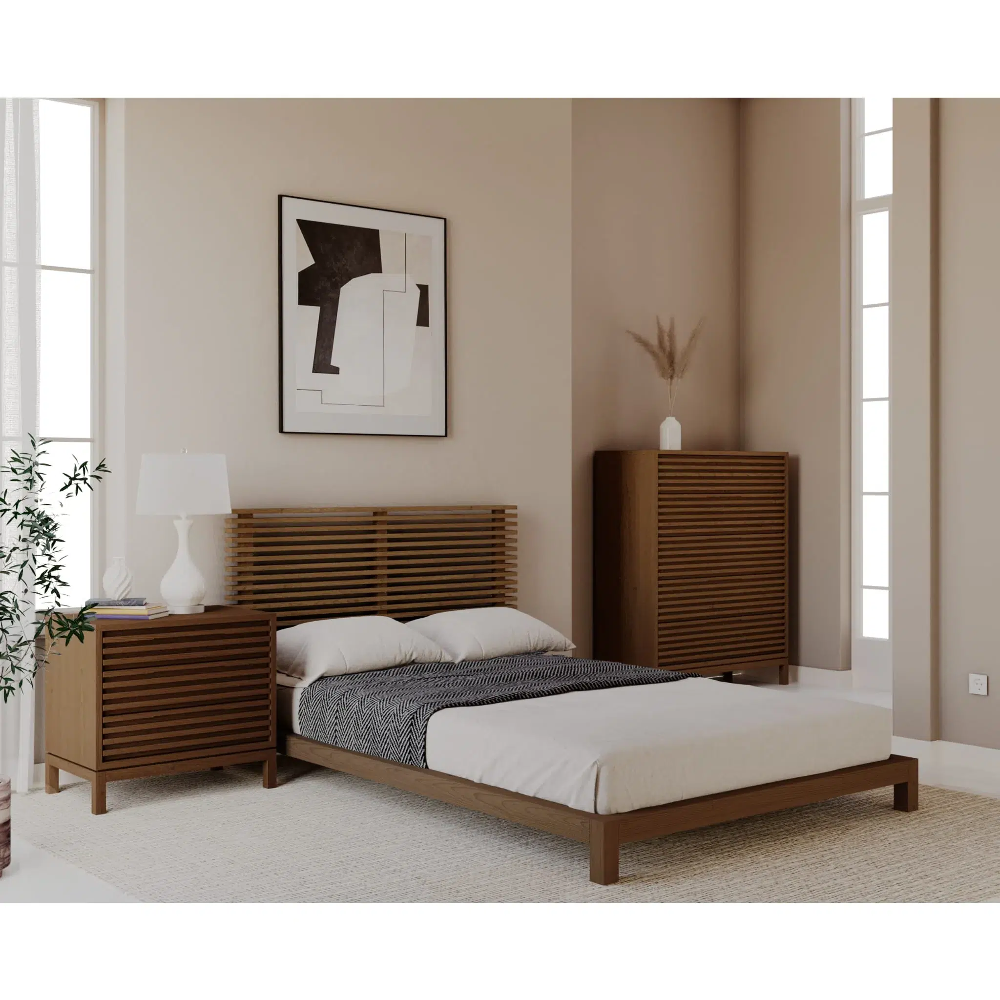 Tanner Scandinavian wood bed platform - Image 8