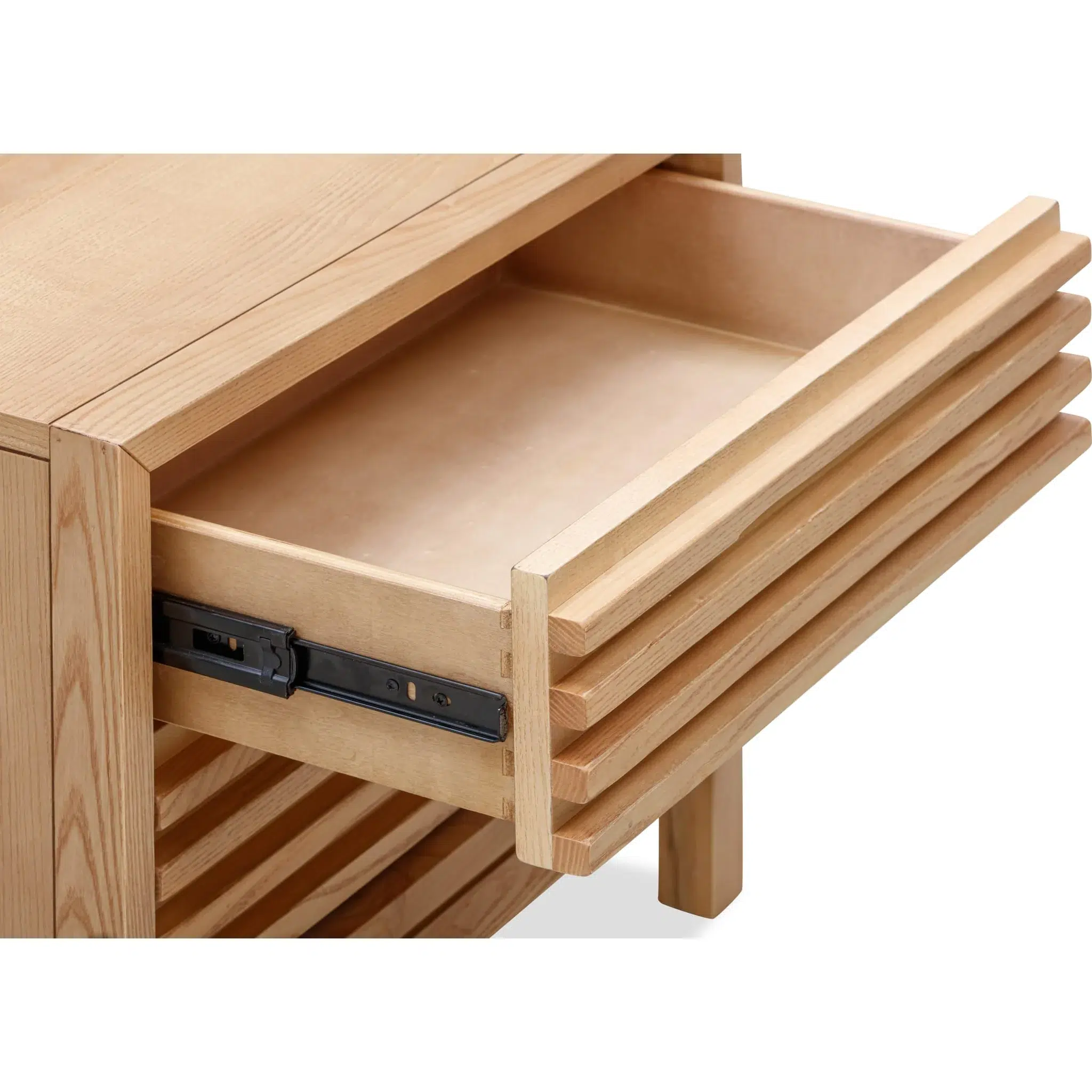 Tanner Two Drawer Scandinavian Light Wood Nightstand - Image 5