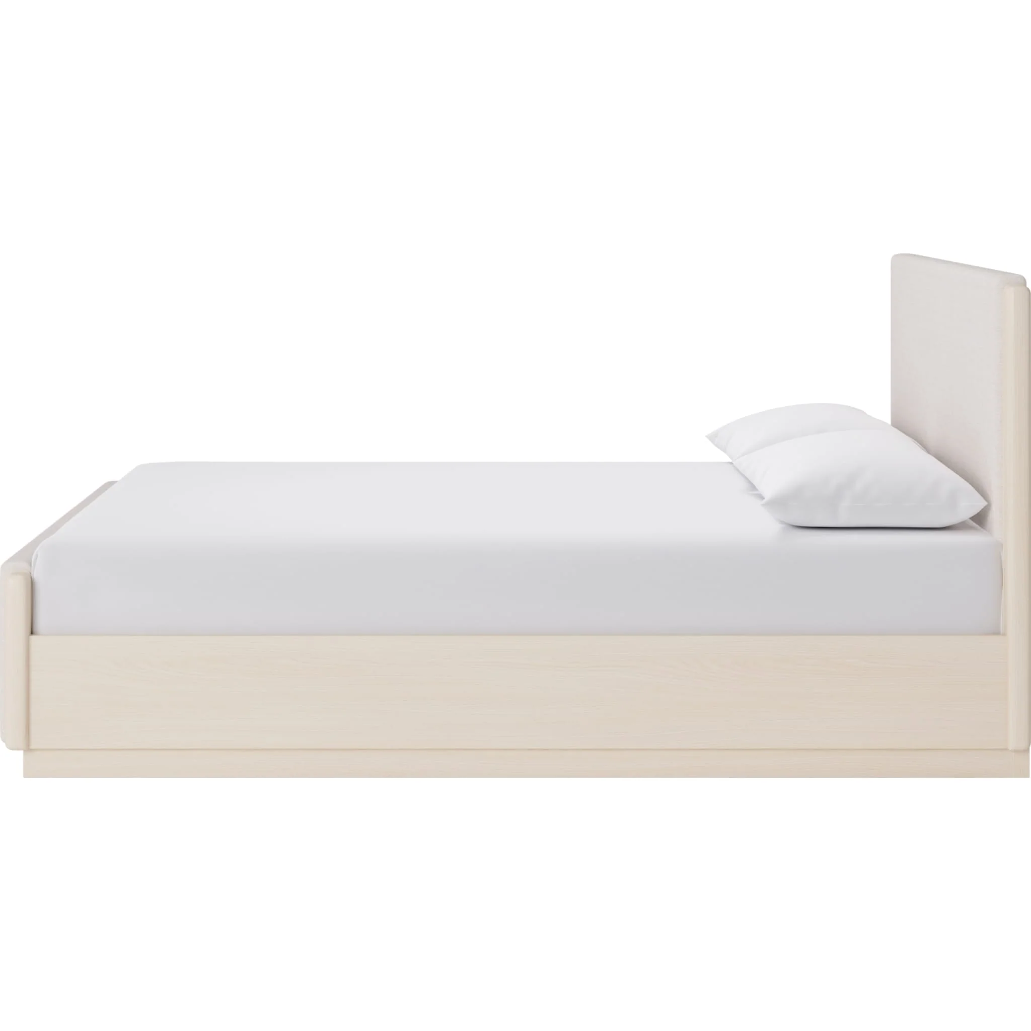 Wallen Sand White Wood & Fabric Bed - Image 5
