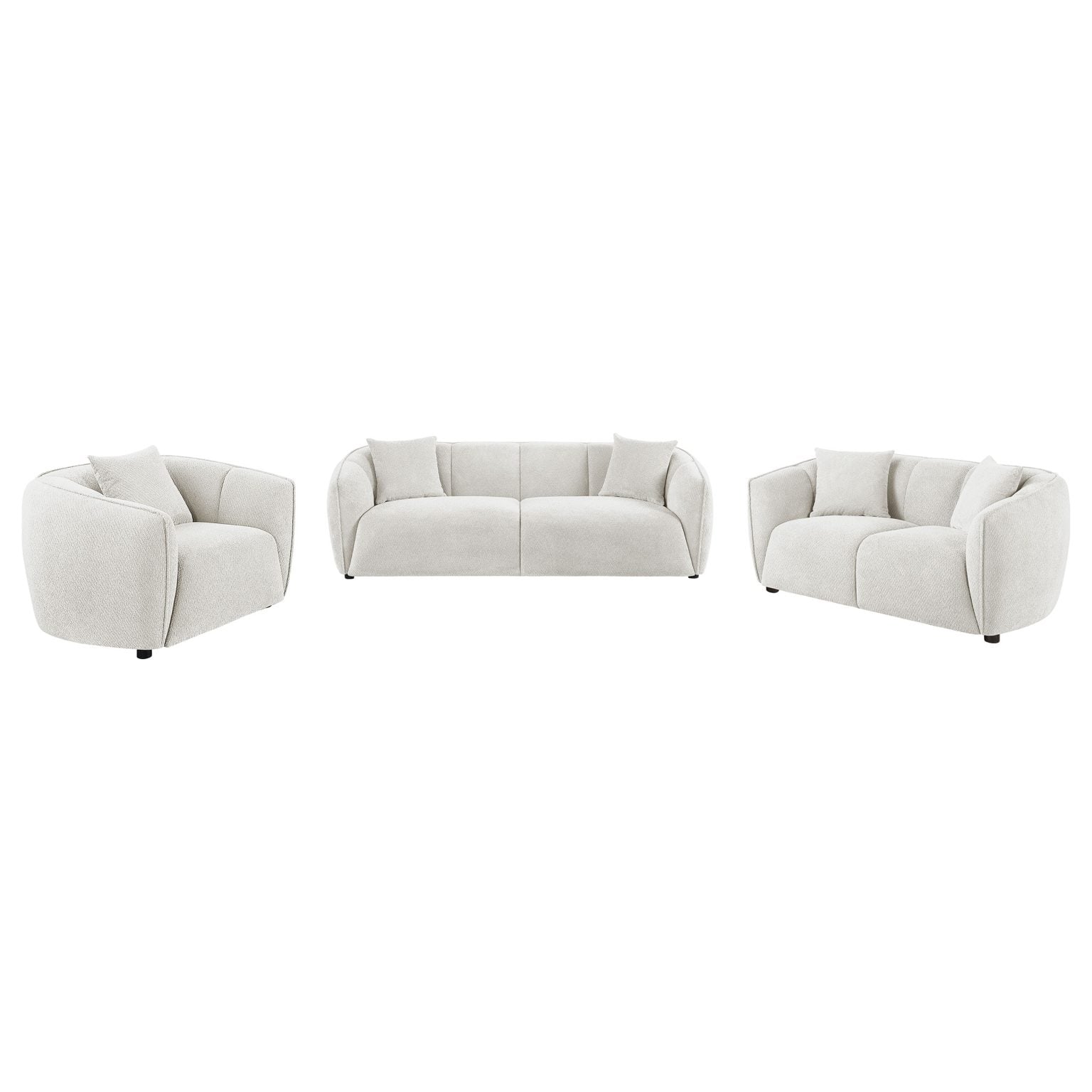Aleisha Soft Fabric Round Sofa Set