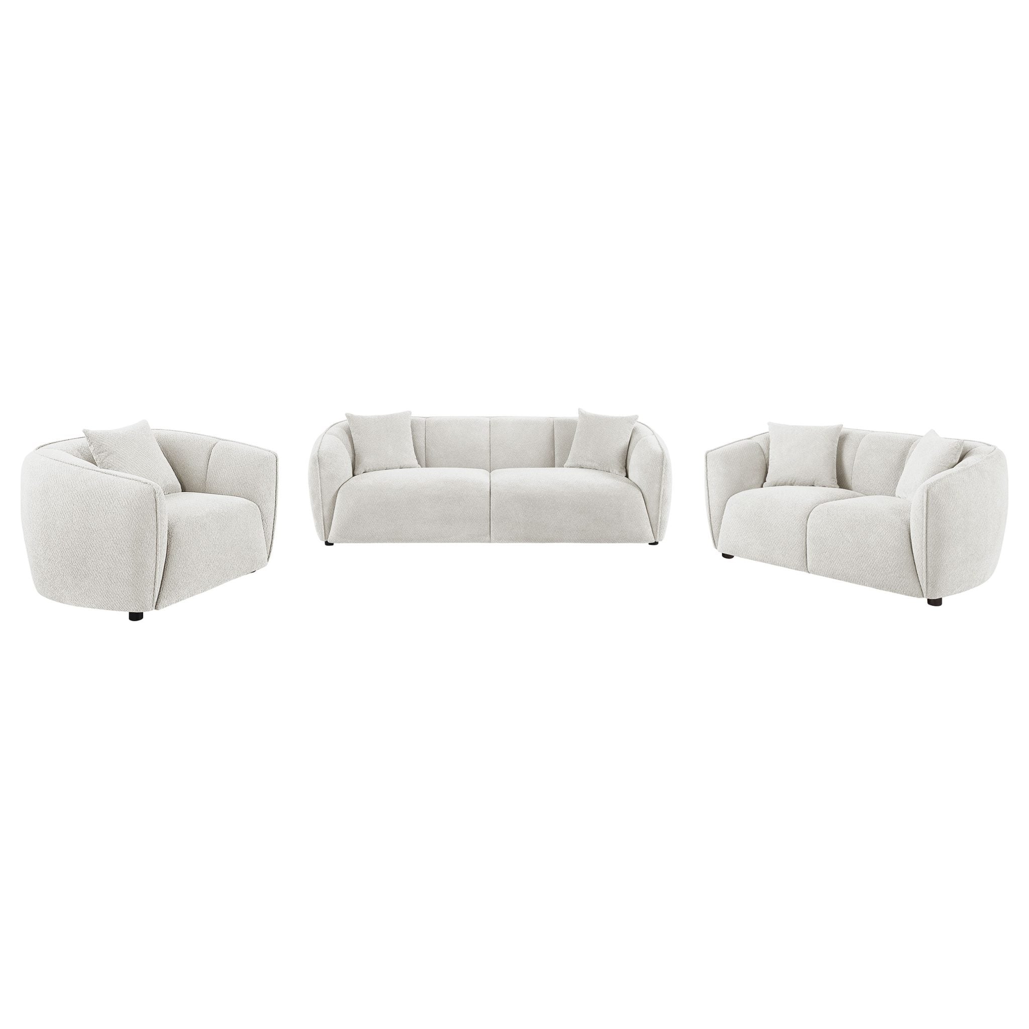 Aleisha Soft Fabric Round Sofa Set - Image 2