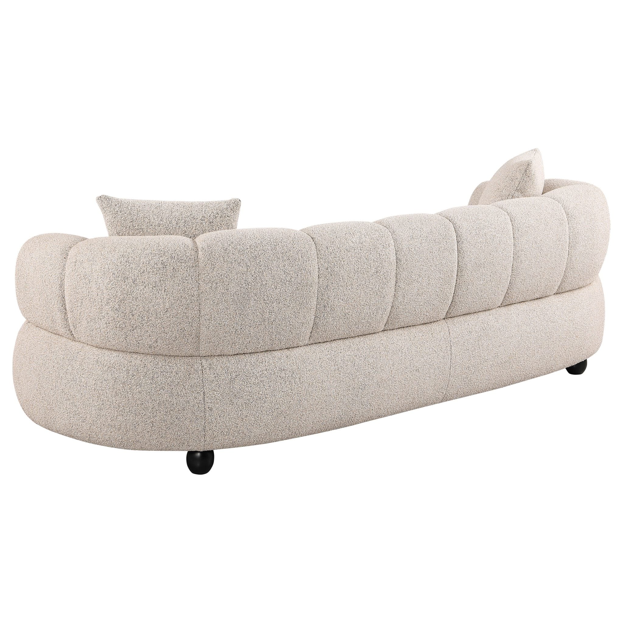 Whitney Contemporary Curved Channel Tufted Sofa - Image 3