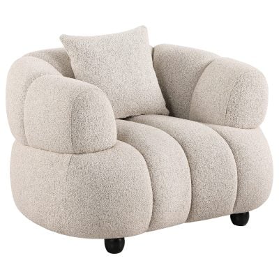 Whitney Contemporary Curved Channel Tufted Chair