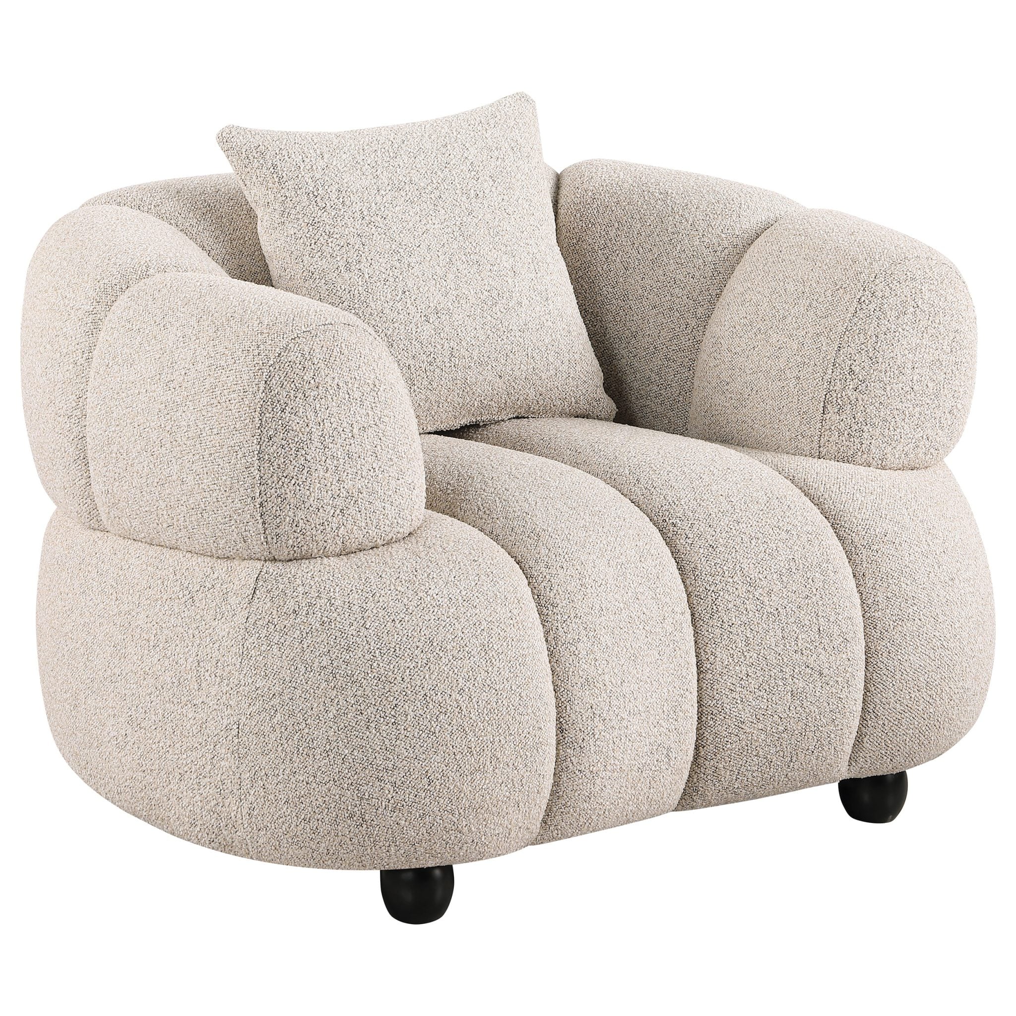 Whitney Contemporary Curved Channel Tufted Sofa - Image 6