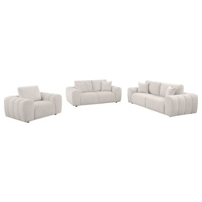 Burnett Chenille Sofa With Soft Wide Arm Frame
