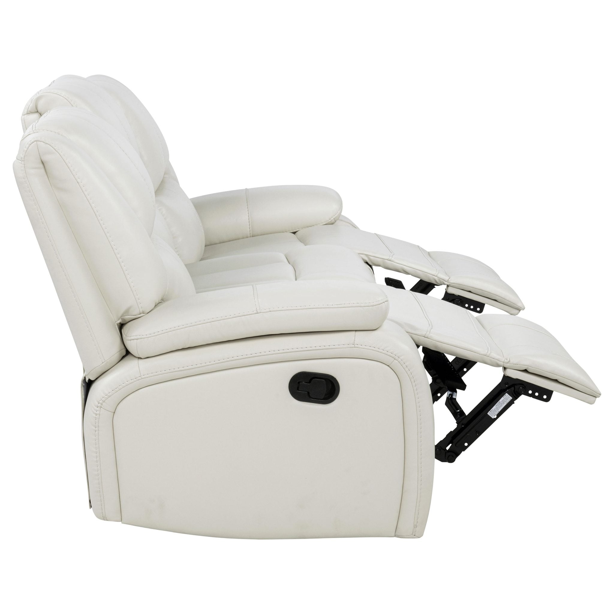 Camila White Motion Reclining Leather Sofa Set - Image 8