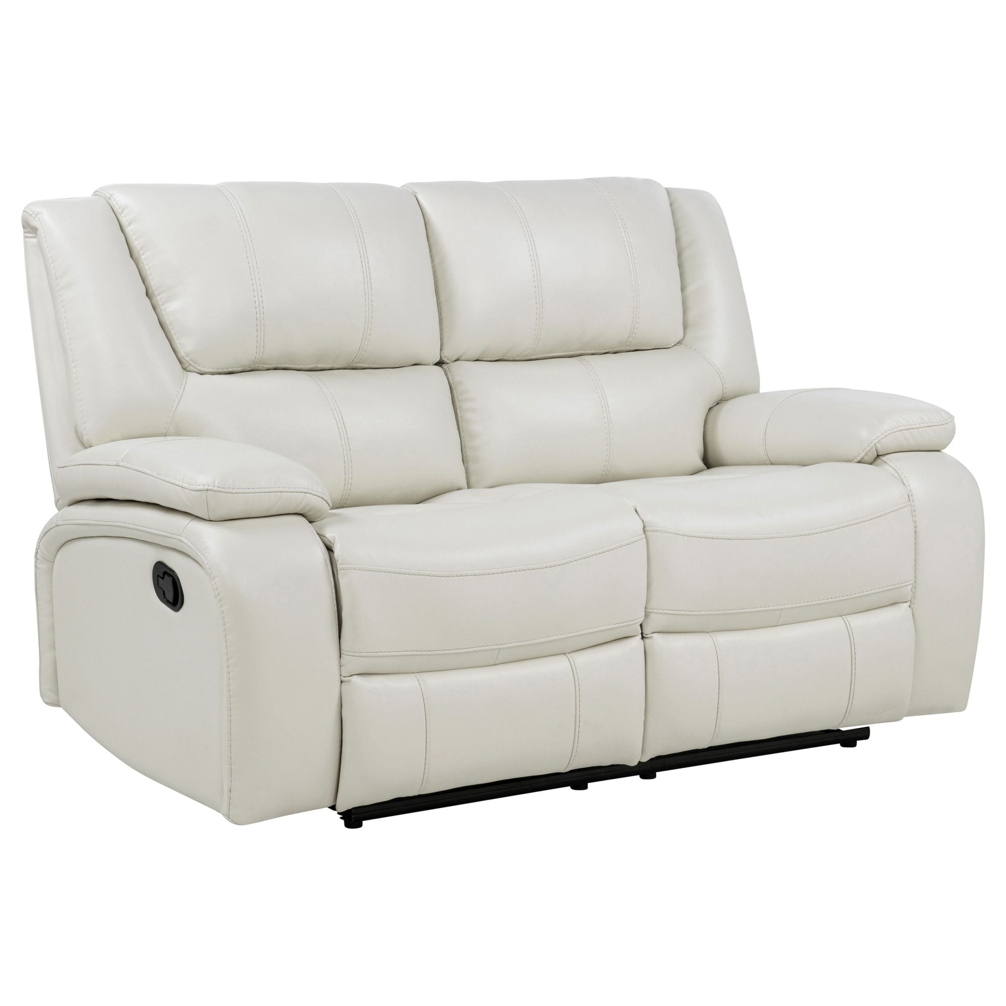 Camila White Motion Reclining Leather Sofa Set - Image 9