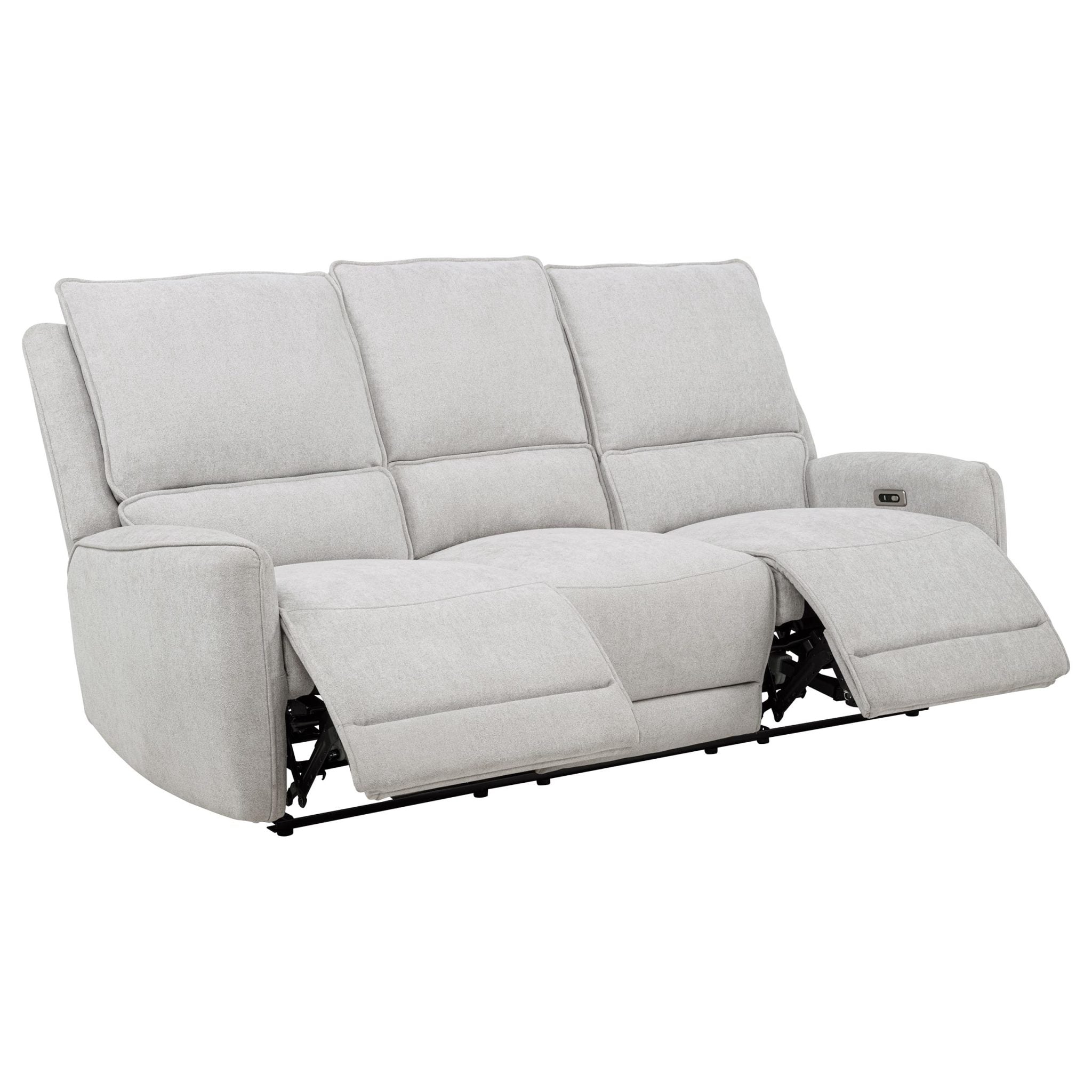 Sylmar Light Gray Chenille Power Reclining Sofa - Image 4