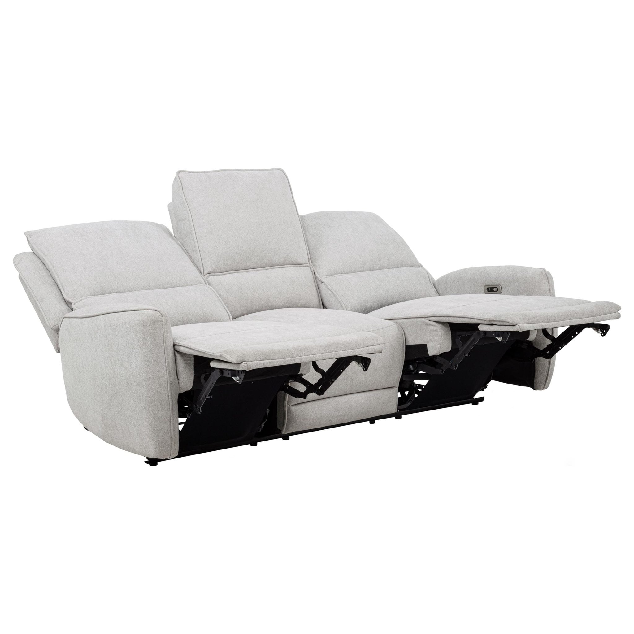 Sylmar Light Gray Chenille Power Reclining Sofa - Image 5