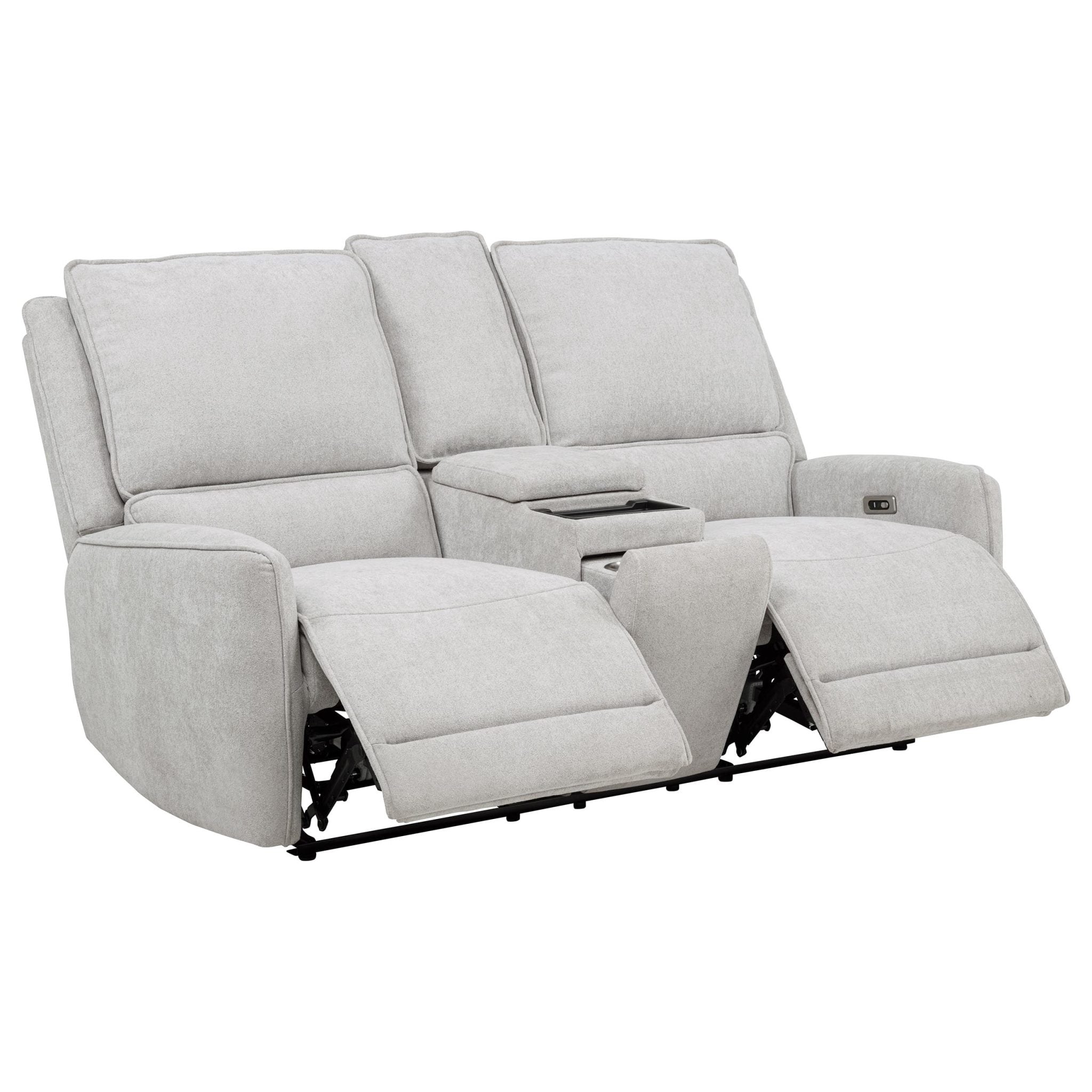 Sylmar Light Gray Chenille Power Reclining Sofa - Image 7