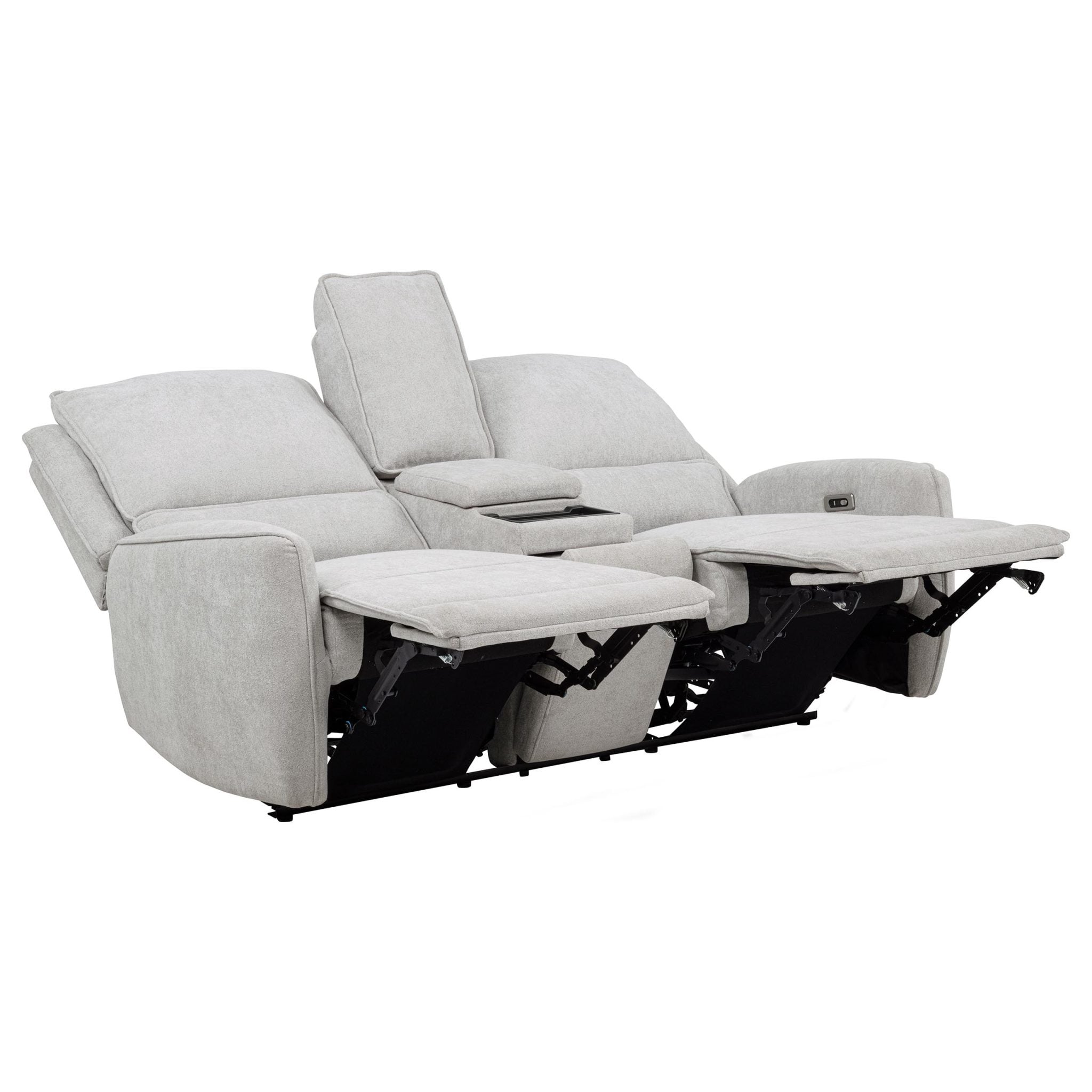 Sylmar Light Gray Chenille Power Reclining Sofa - Image 8