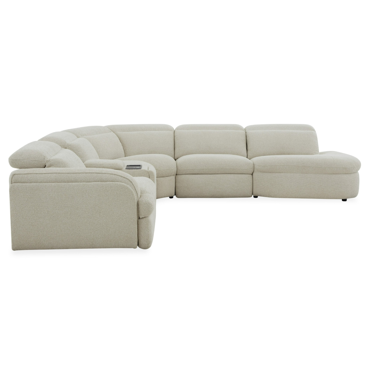 Ambler Modern Off White Fabric Power Reclining Sectional - Image 2