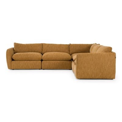 Alternative view of Kinsey Mustard Yellow Soft Fabric Modular Sofa