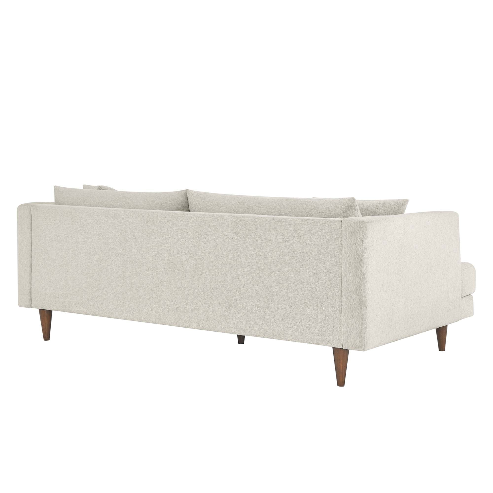 Zoya Ivory Off White Deep Seating Sofa & Ottoman - Image 7