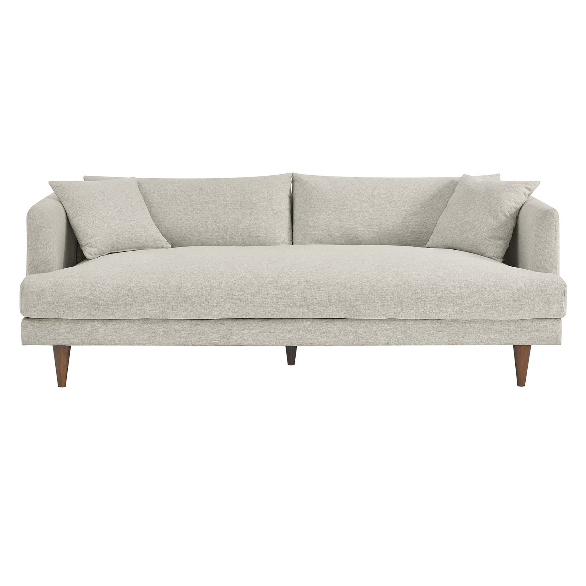 Zoya Ivory Off White Deep Seating Sofa & Ottoman - Image 8