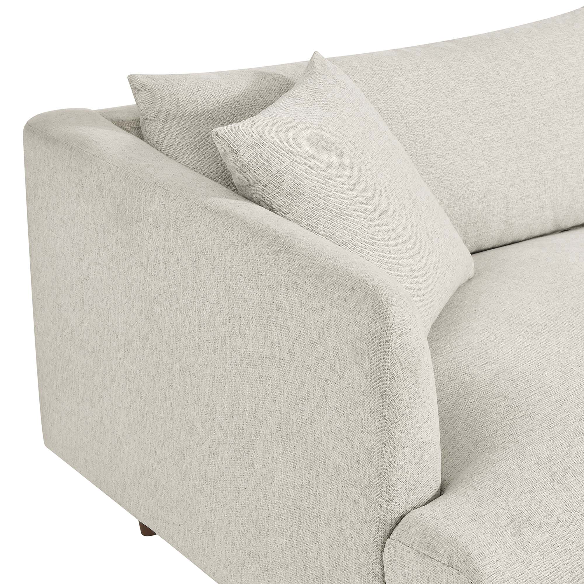 Zoya Ivory Off White Deep Seating Sofa & Ottoman - Image 9