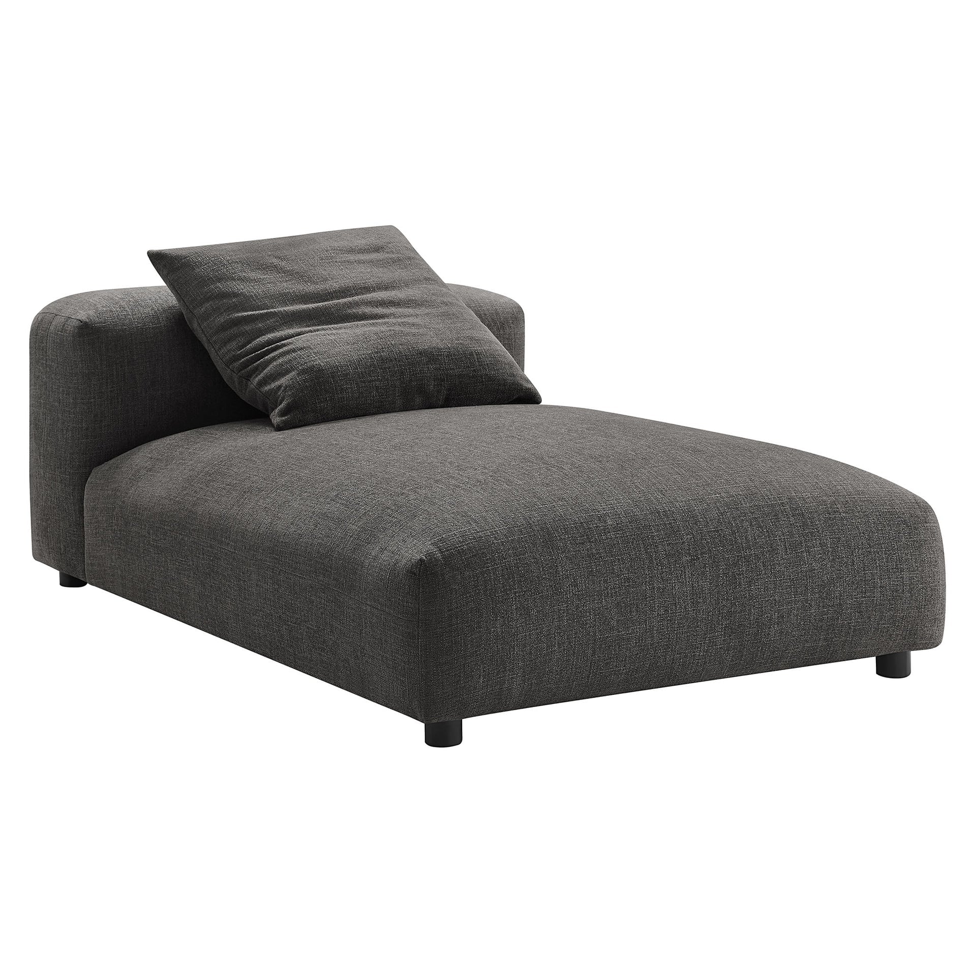 Solace Charcoal Grey Low Profile Pillow Back Sofa - Image 4