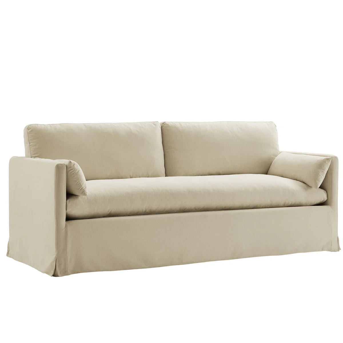 Well Fleet Beige Soft Linen Sofa With Slipcover - Image 2