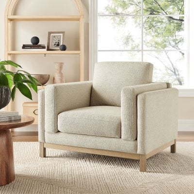 Alternative view of Roscoe Modern Beige Ivory fabric Sofa Set