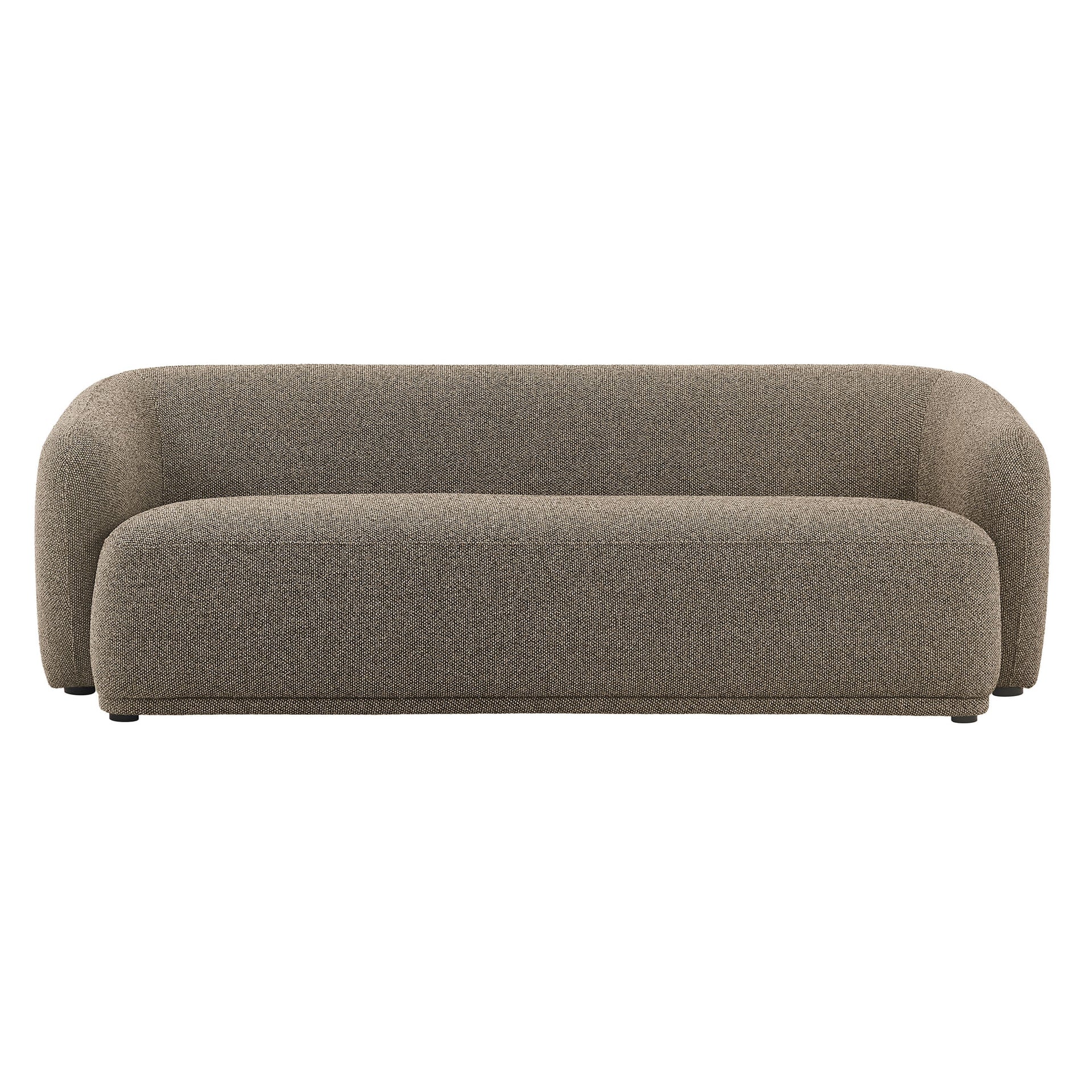 Monica Modern Curved Earth Tone Boucle sofa - Image 7