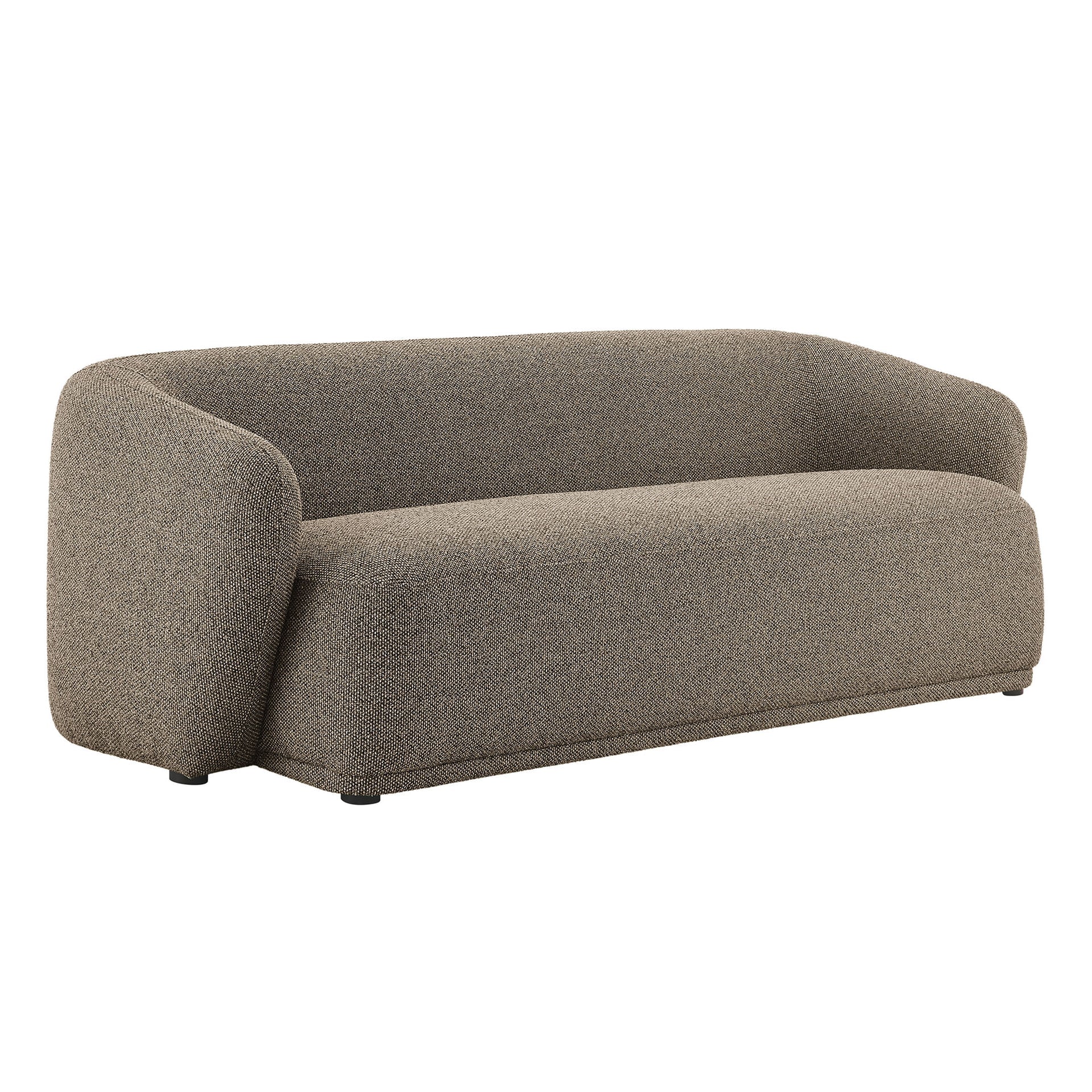 Monica Modern Curved Earth Tone Boucle sofa - Image 6