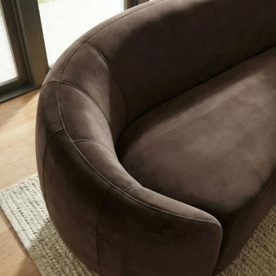 Alternative view of Contese Curved Performance Velvet Sofa