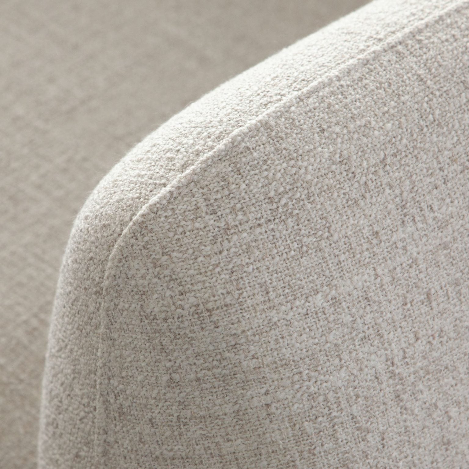 Larson Curved Fabric Sofa With Solid Wood Frame
