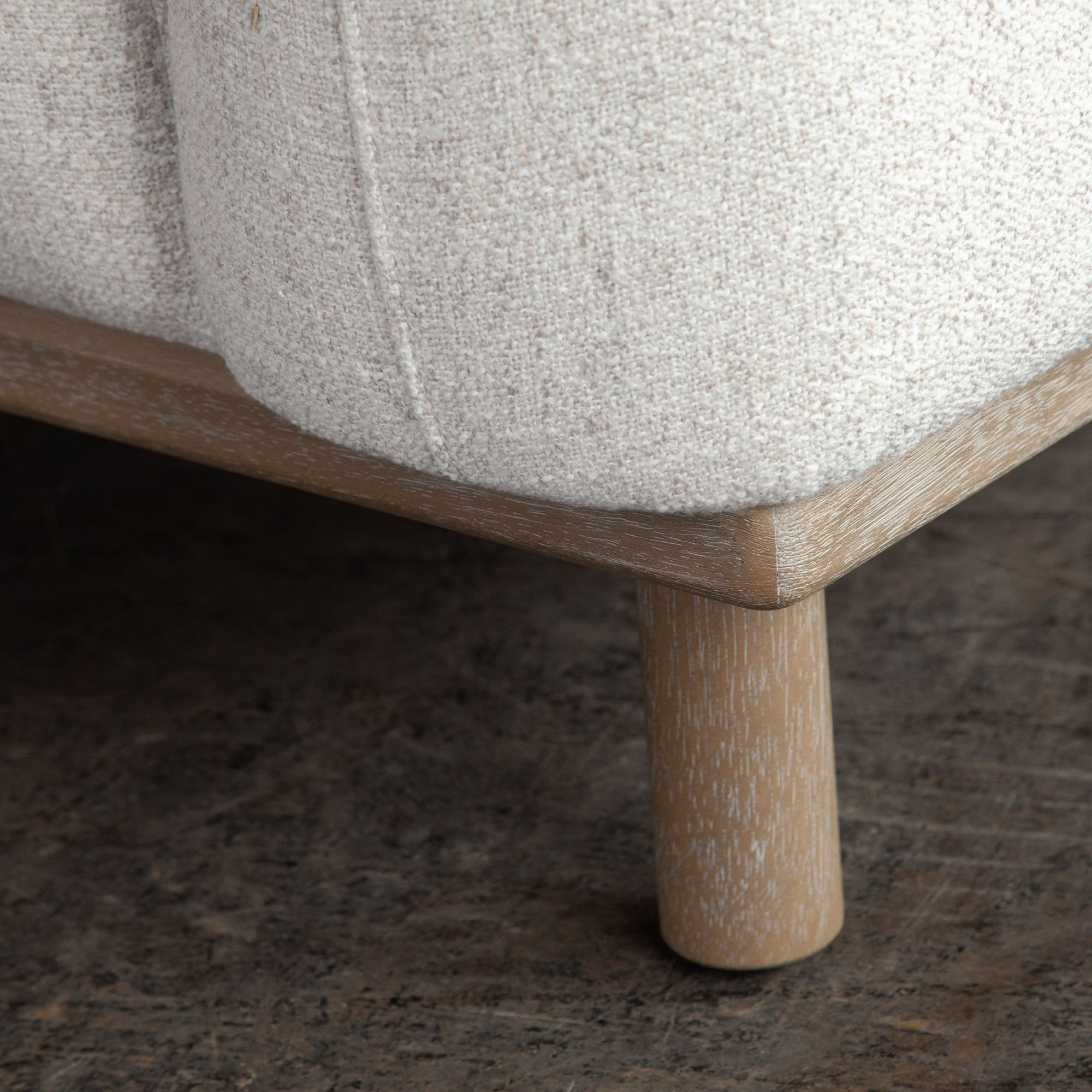 Larson Curved Fabric Sofa With Solid Wood Frame - Image 3