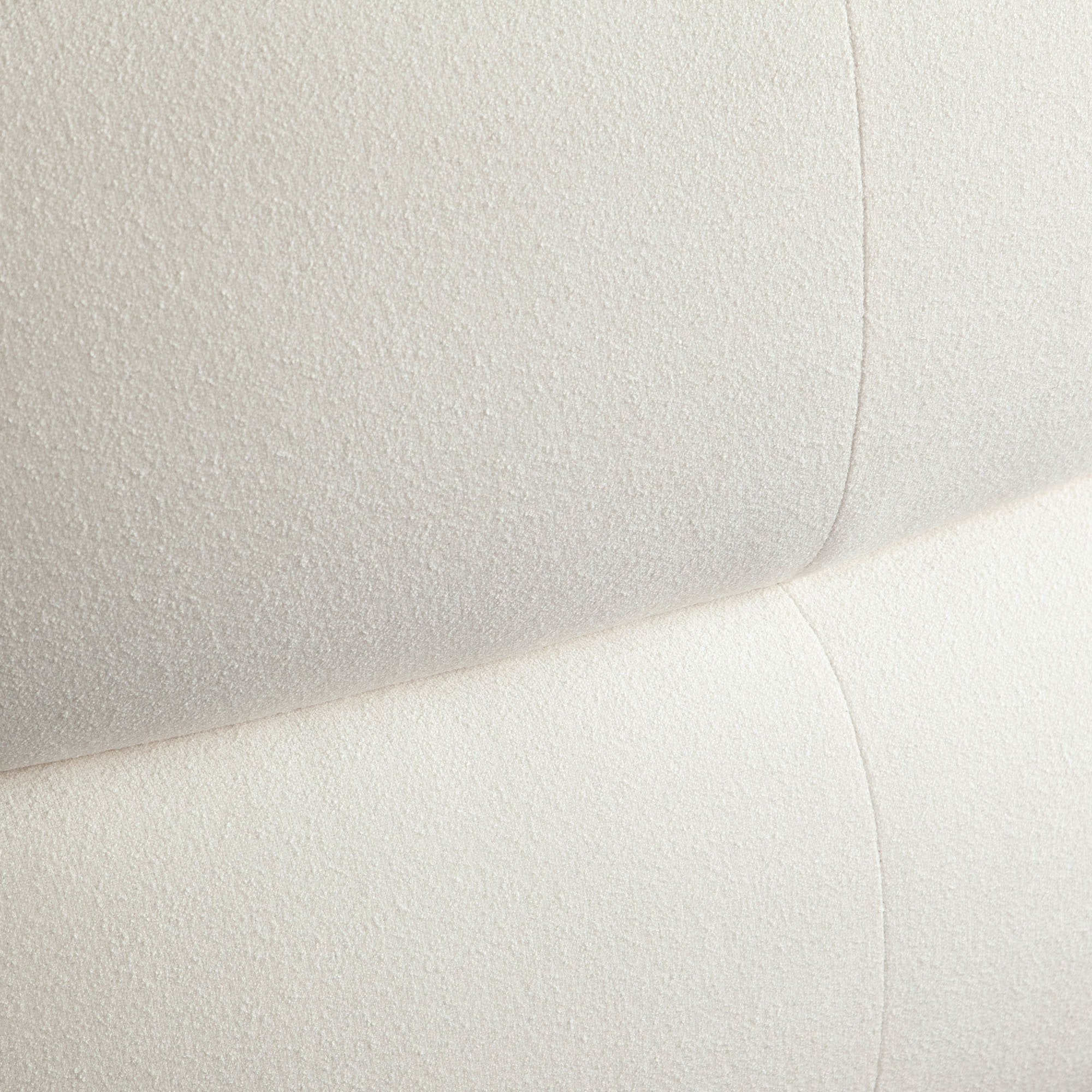 Micah Ivory White Fabric Modern Curved Sofa - Image 5
