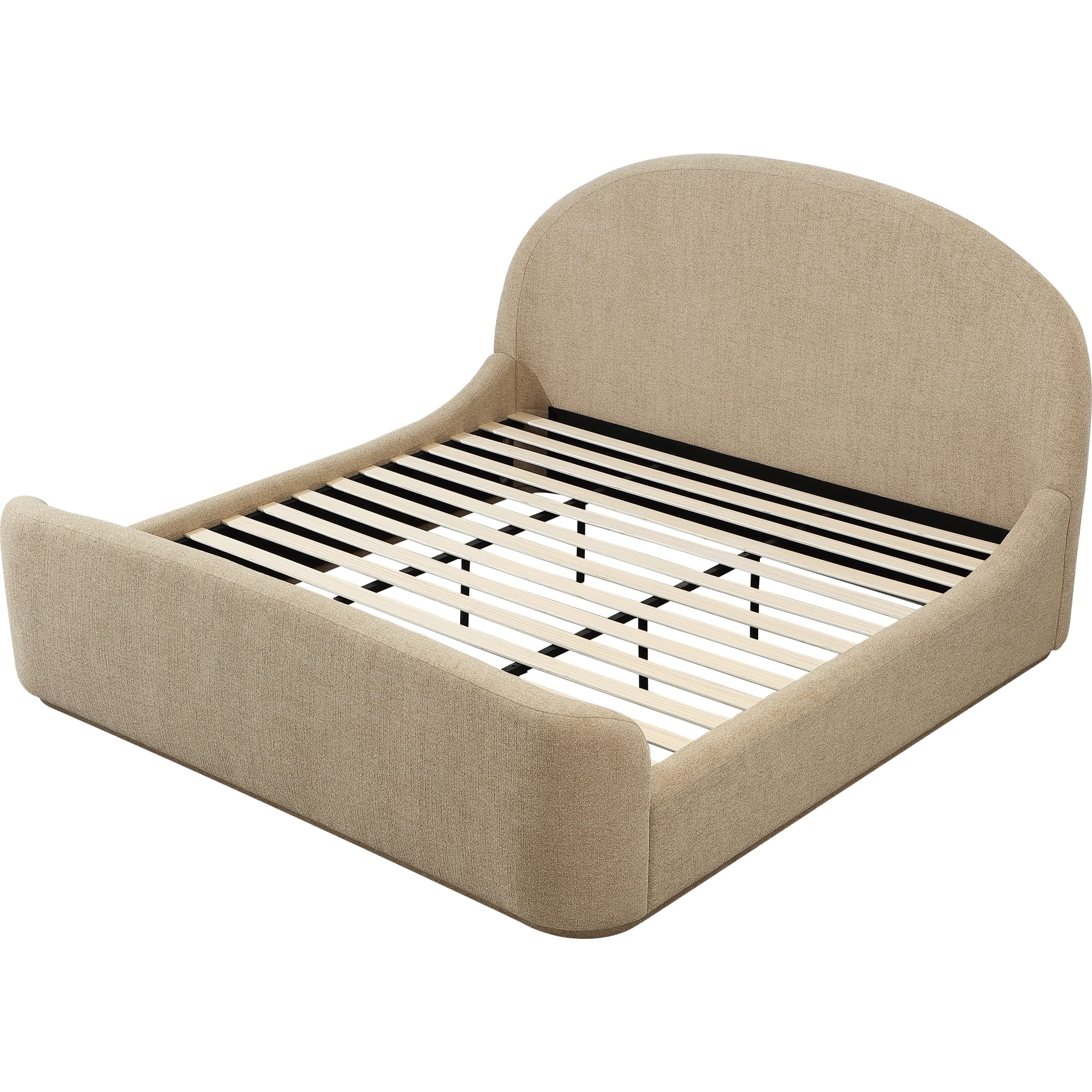 Colton Upholstered Tan Bed Frame - Image 4