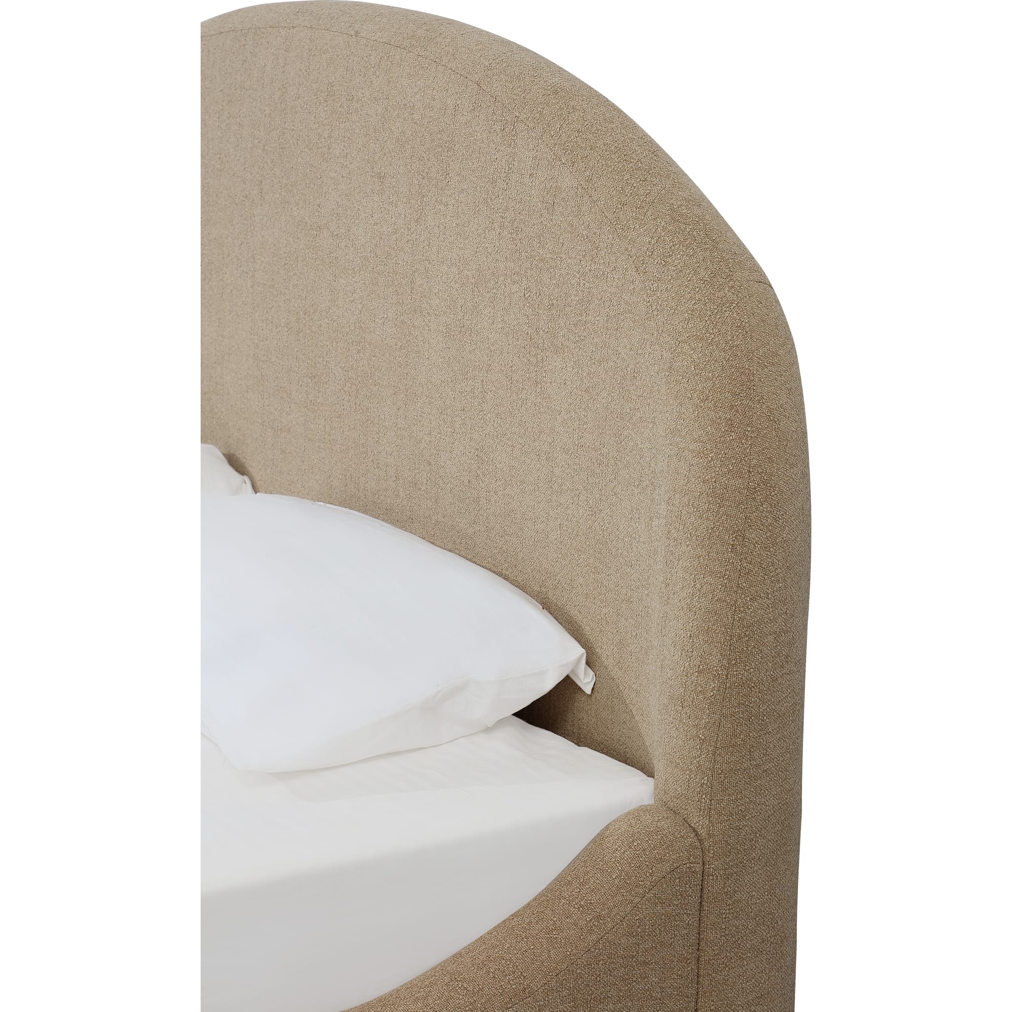 Colton Upholstered Tan Bed Frame - Image 5