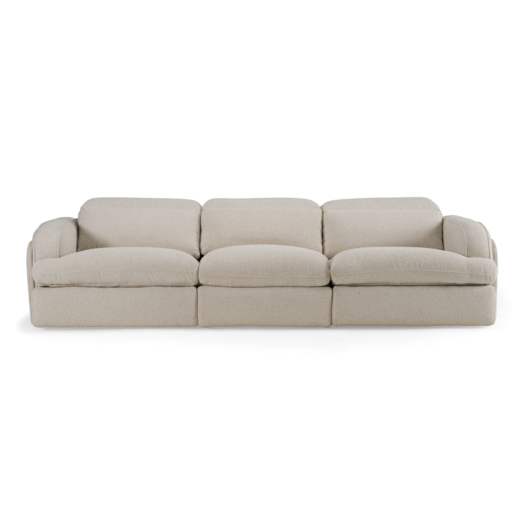 Ambler Modern Off White Fabric Power Reclining Sofa - Image 2