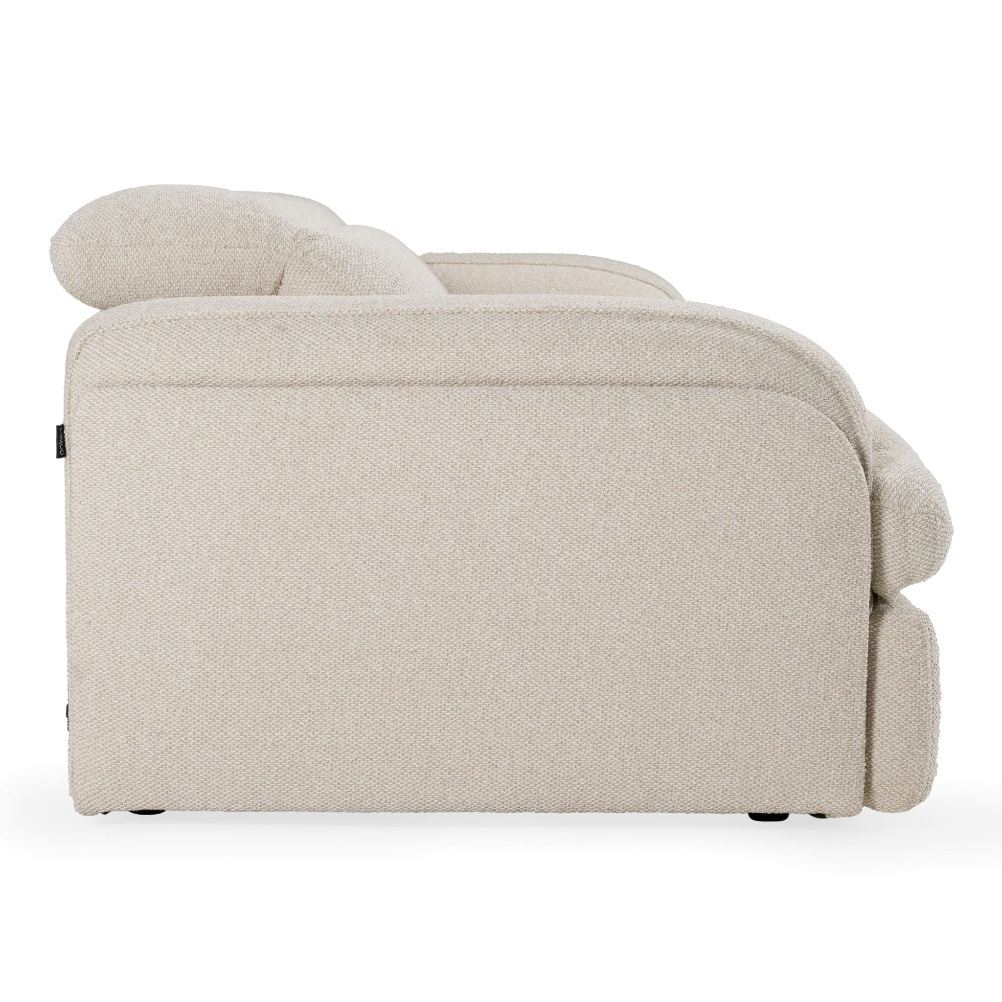 Ambler Modern Off White Fabric Power Reclining Sofa - Image 4