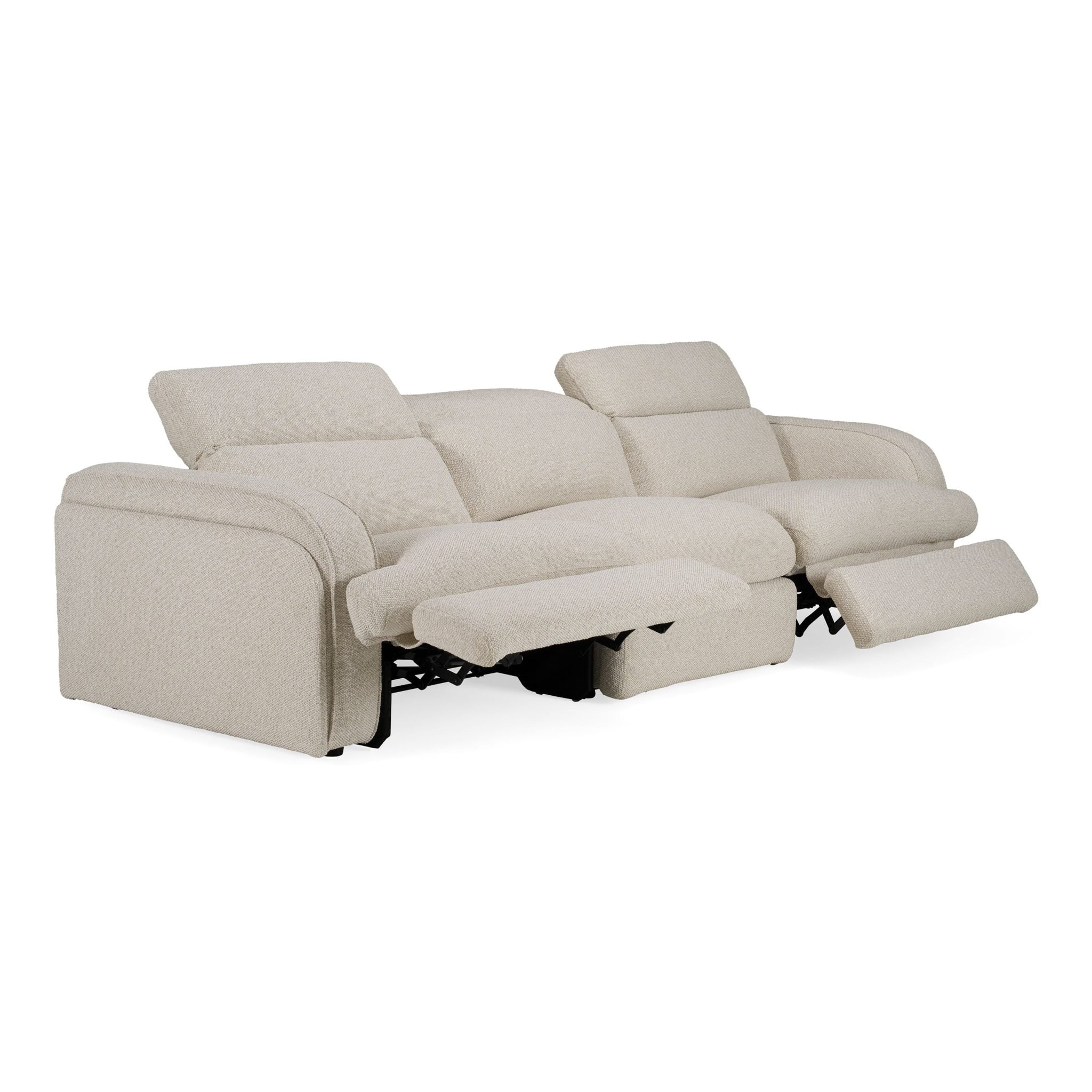 Ambler Modern Off White Fabric Power Reclining Sofa - Image 6