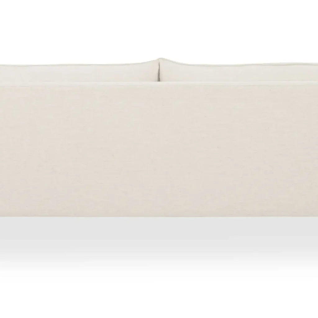 Moore Modern White Curved Sofa - Image 5