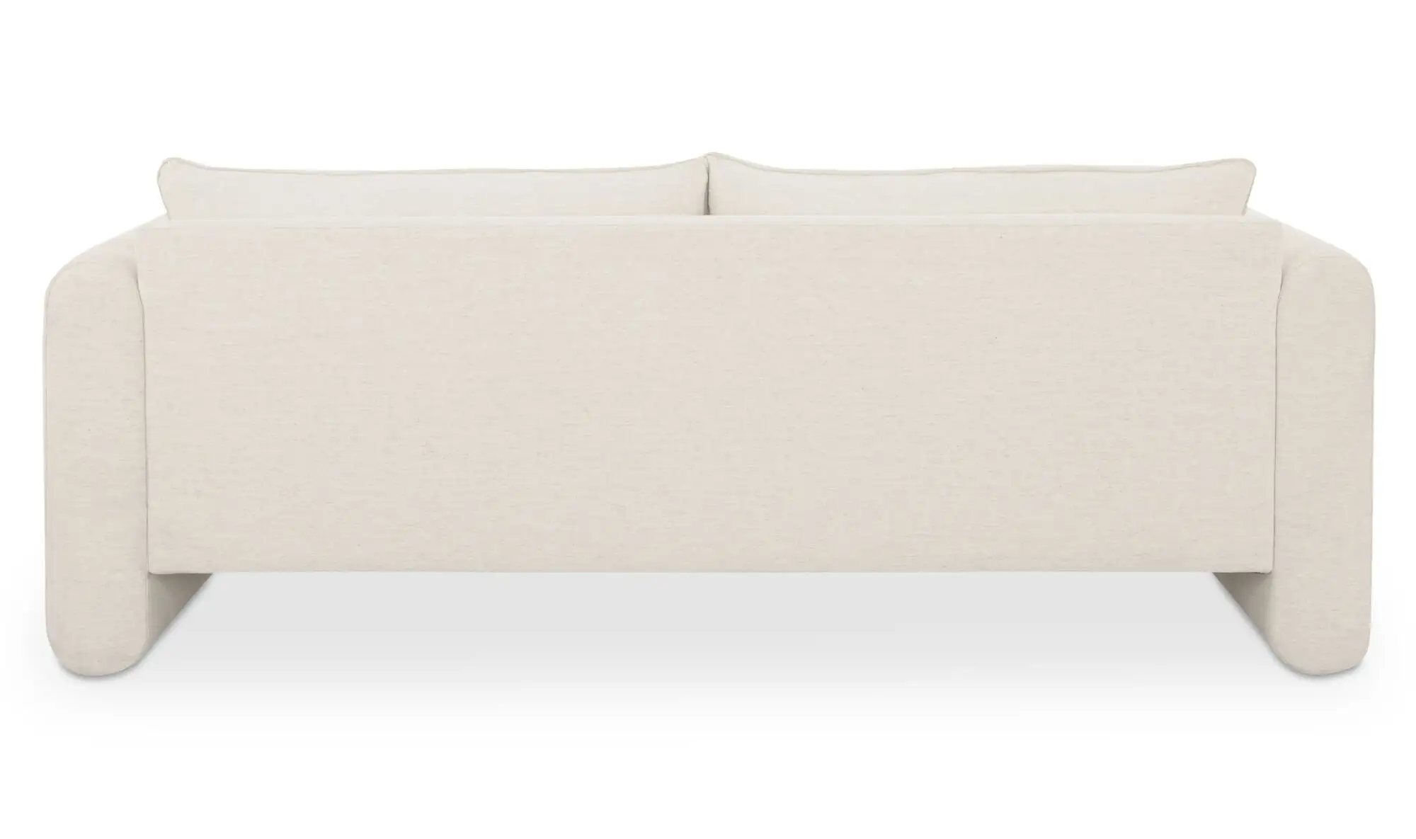 Moore Modern White Curved Sofa - Image 5