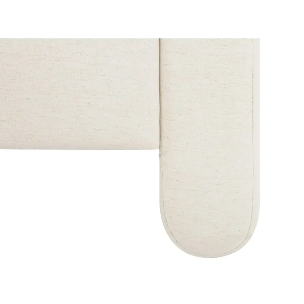 Moore Modern White Curved Sofa - Image 6