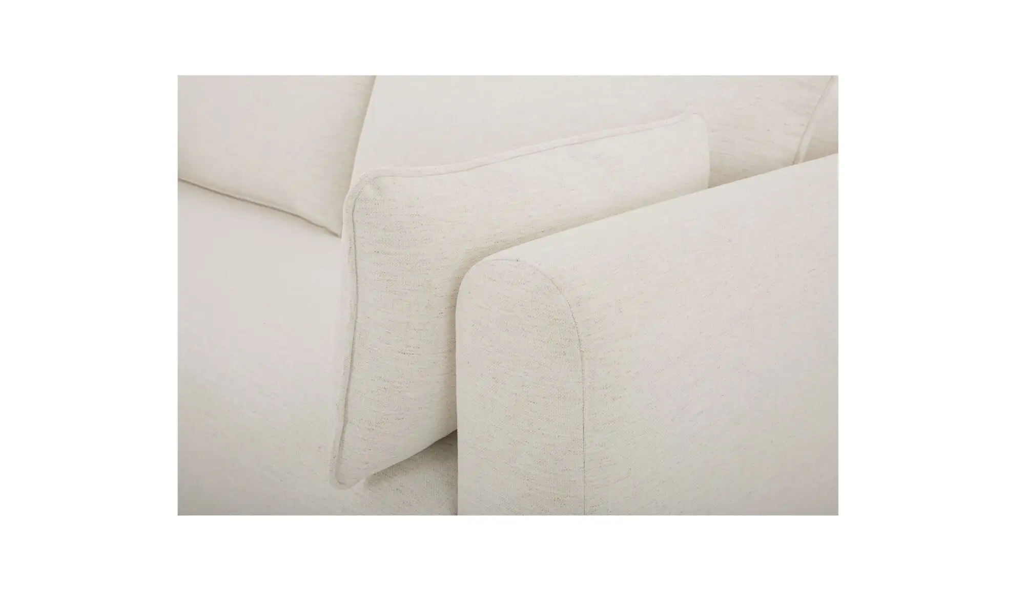 Moore Modern White Curved Sofa - Image 7