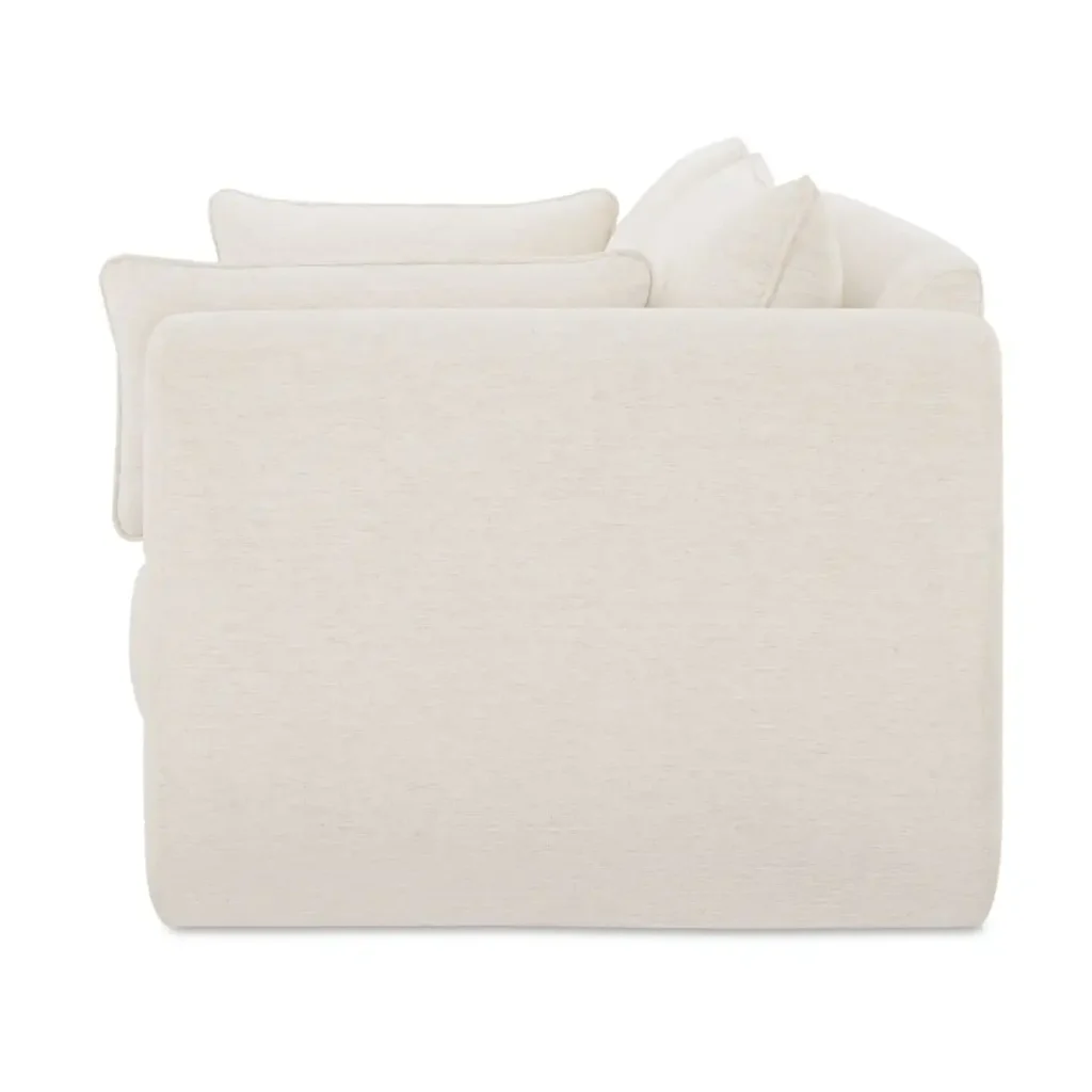 Moore Modern White Curved Sofa - Image 4