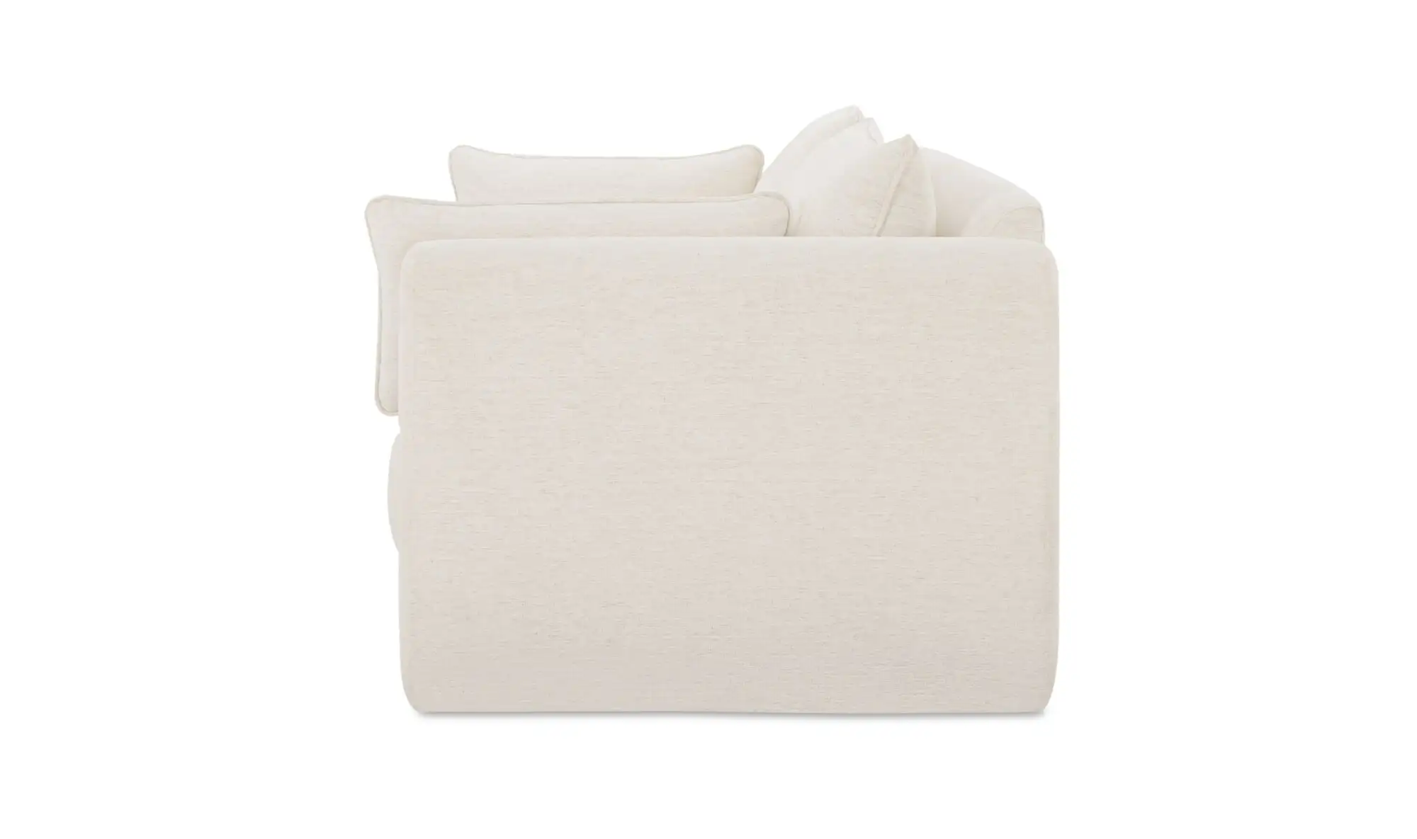Moore Modern White Curved Sofa - Image 4