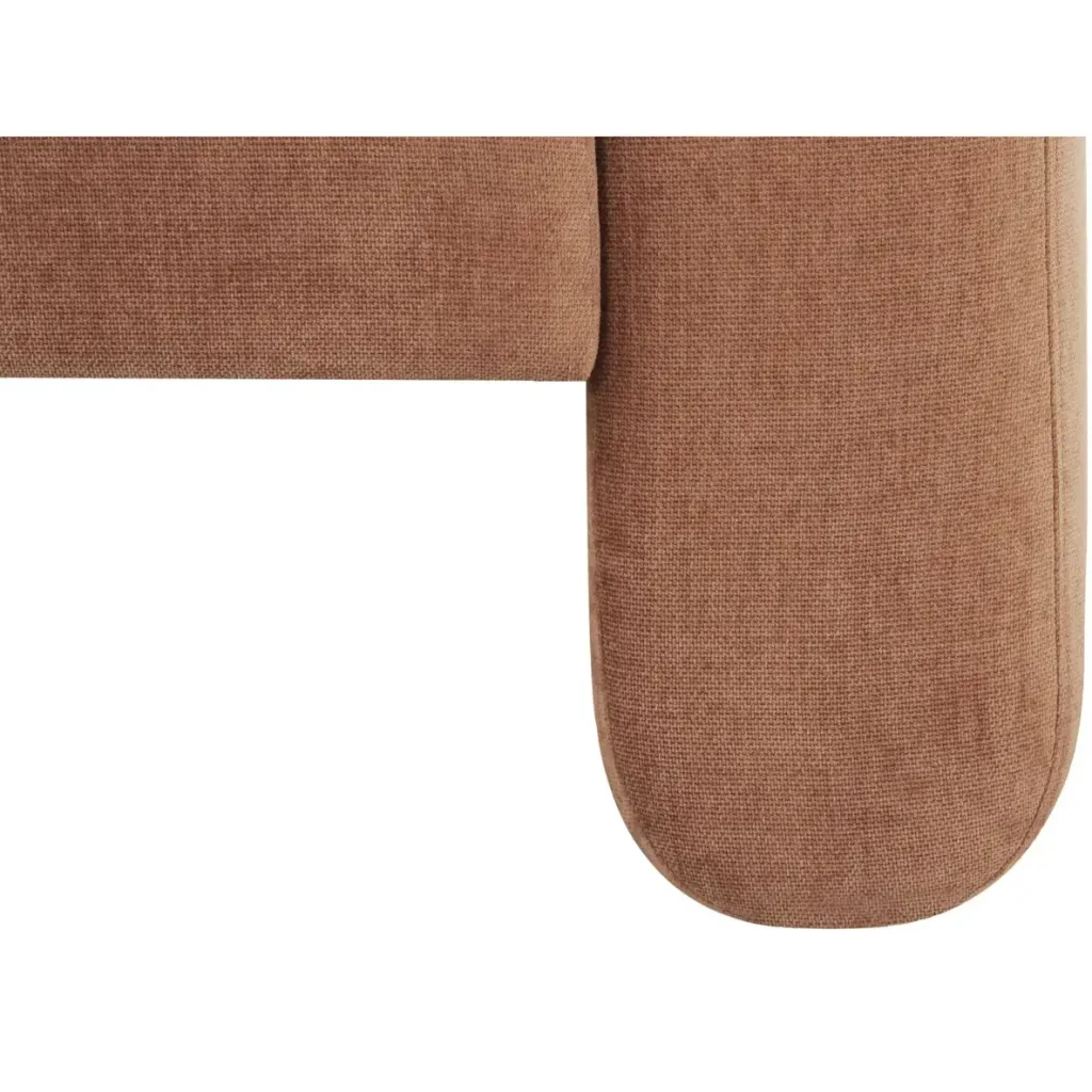 Moore Modern Pink Curved Sofa