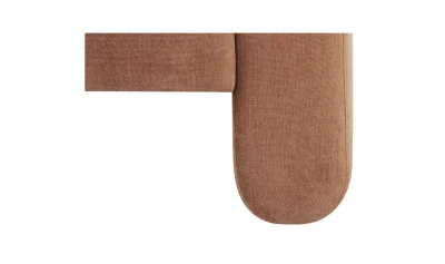 Moore Modern Pink Curved Sofa