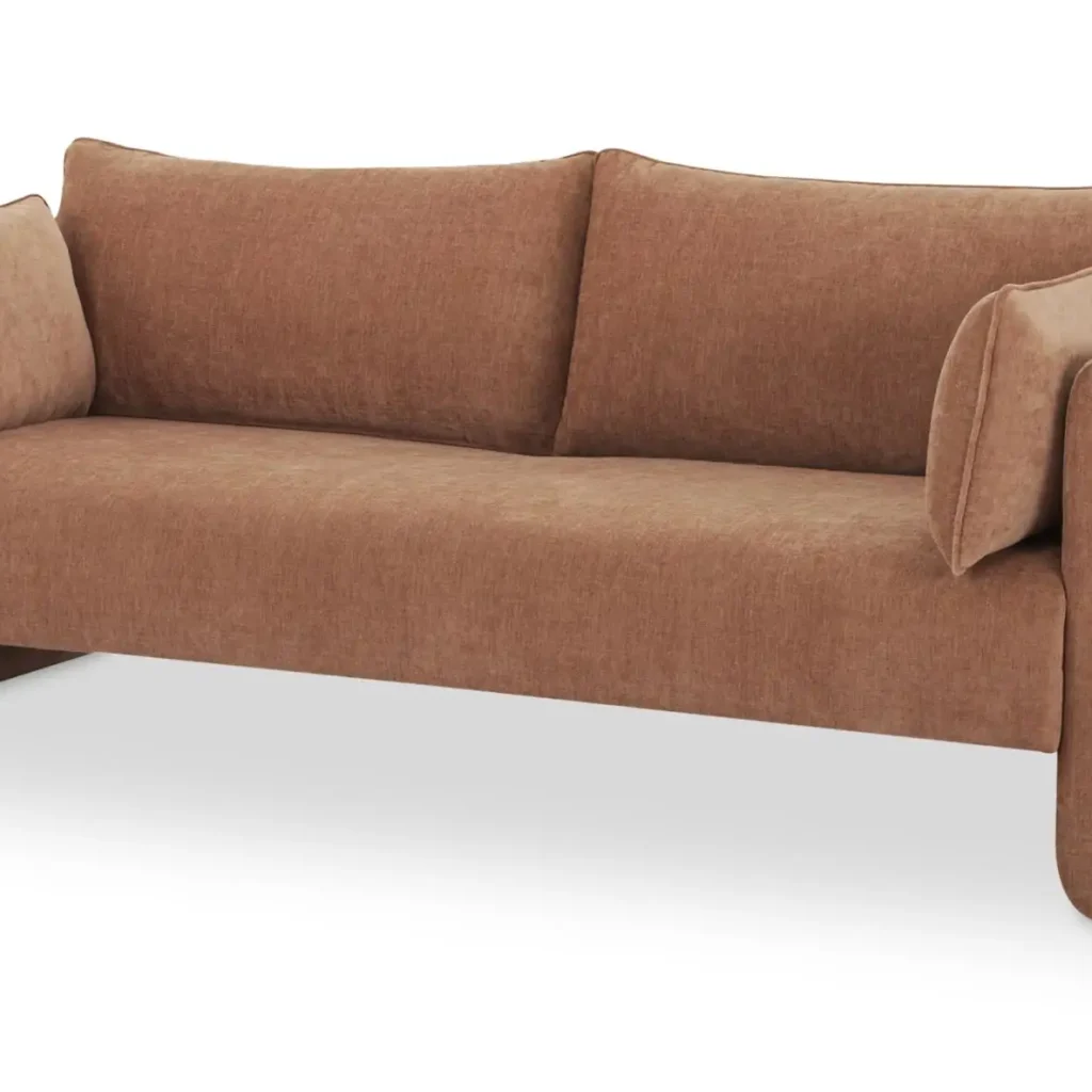 Moore Modern Pink Curved Sofa