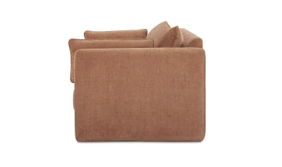 Moore Modern Pink Curved Sofa