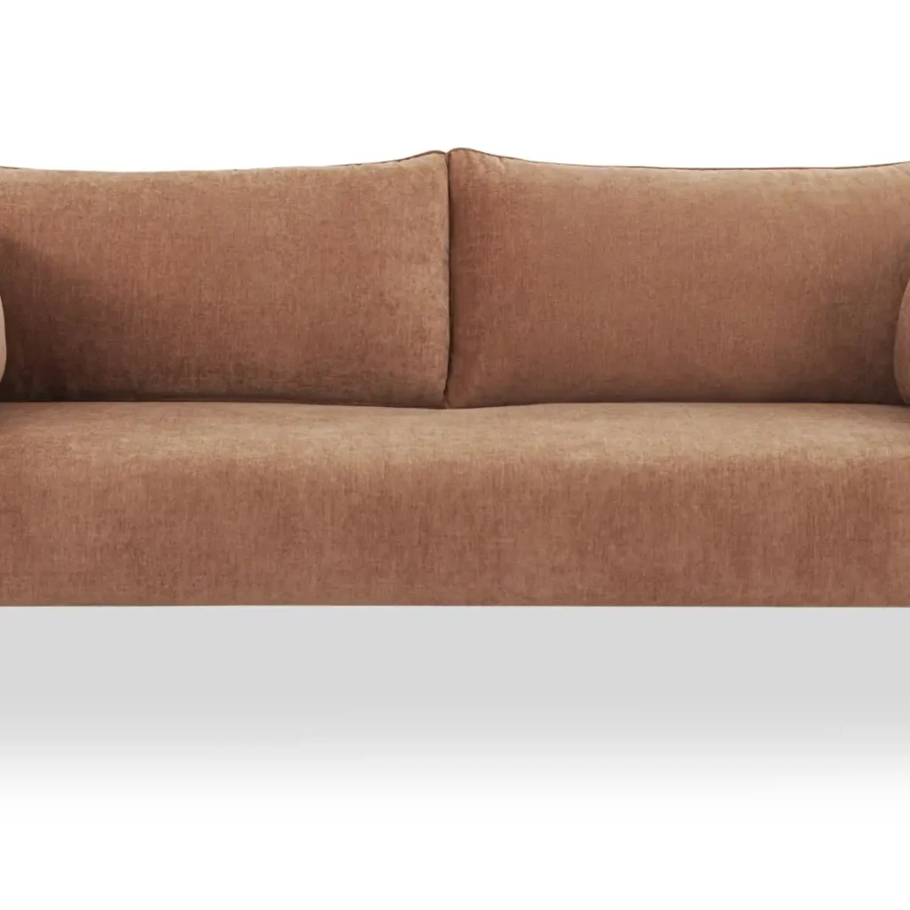 Moore Modern Pink Curved Sofa