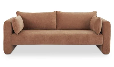Moore Modern Pink Curved Sofa